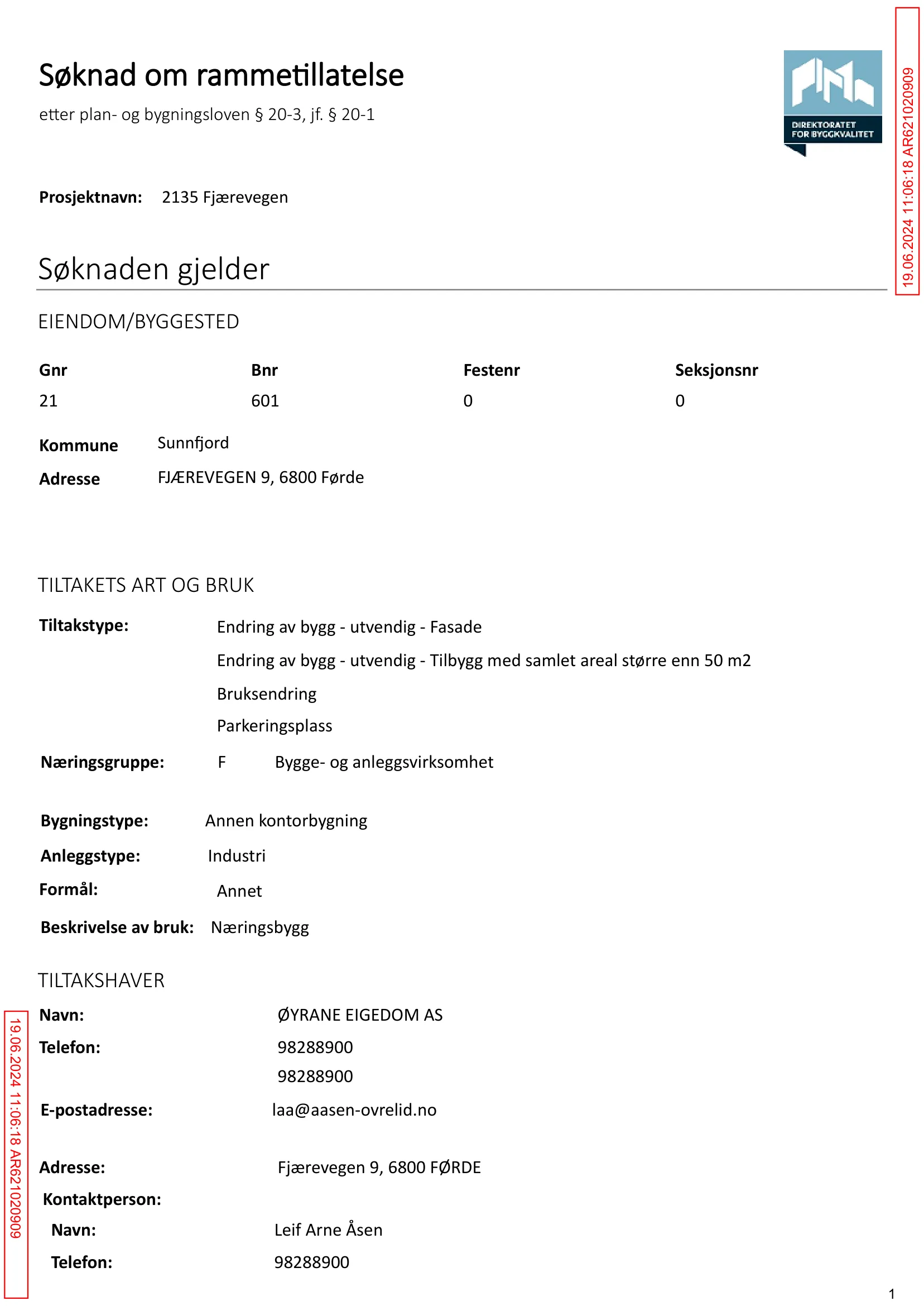 Søknad om rammetillatelse