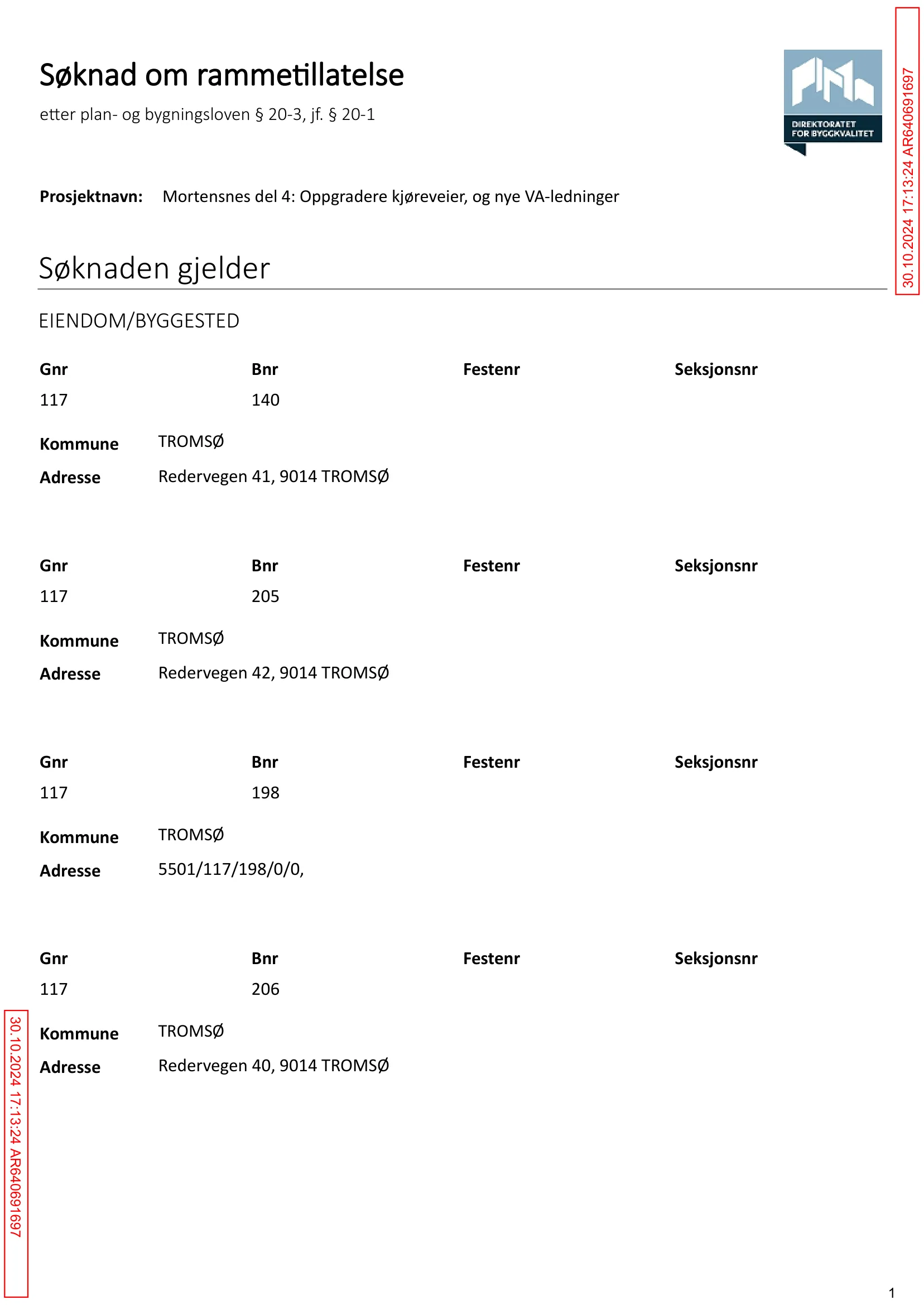 Søknad om rammetillatelse