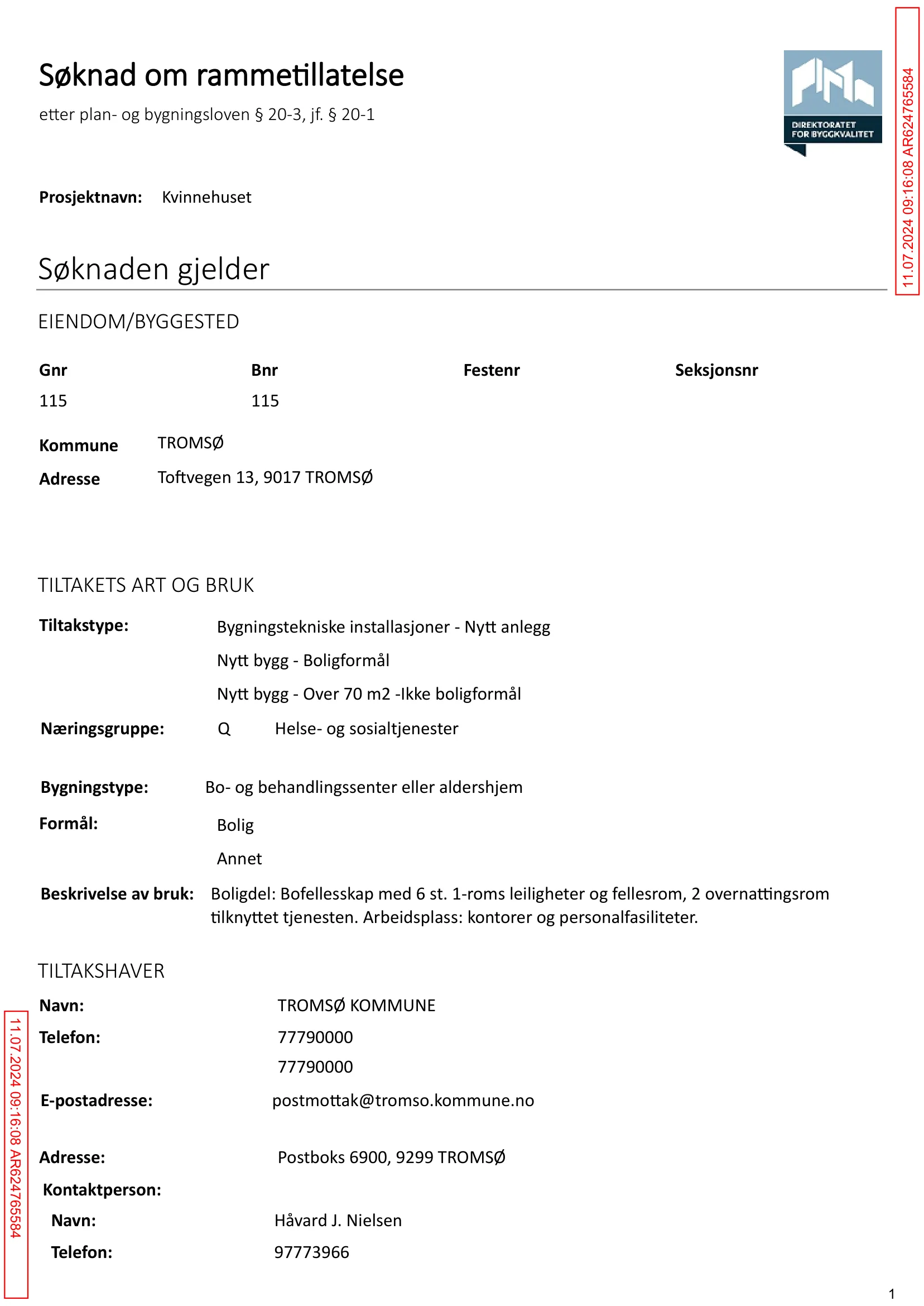 Søknad om rammetillatelse