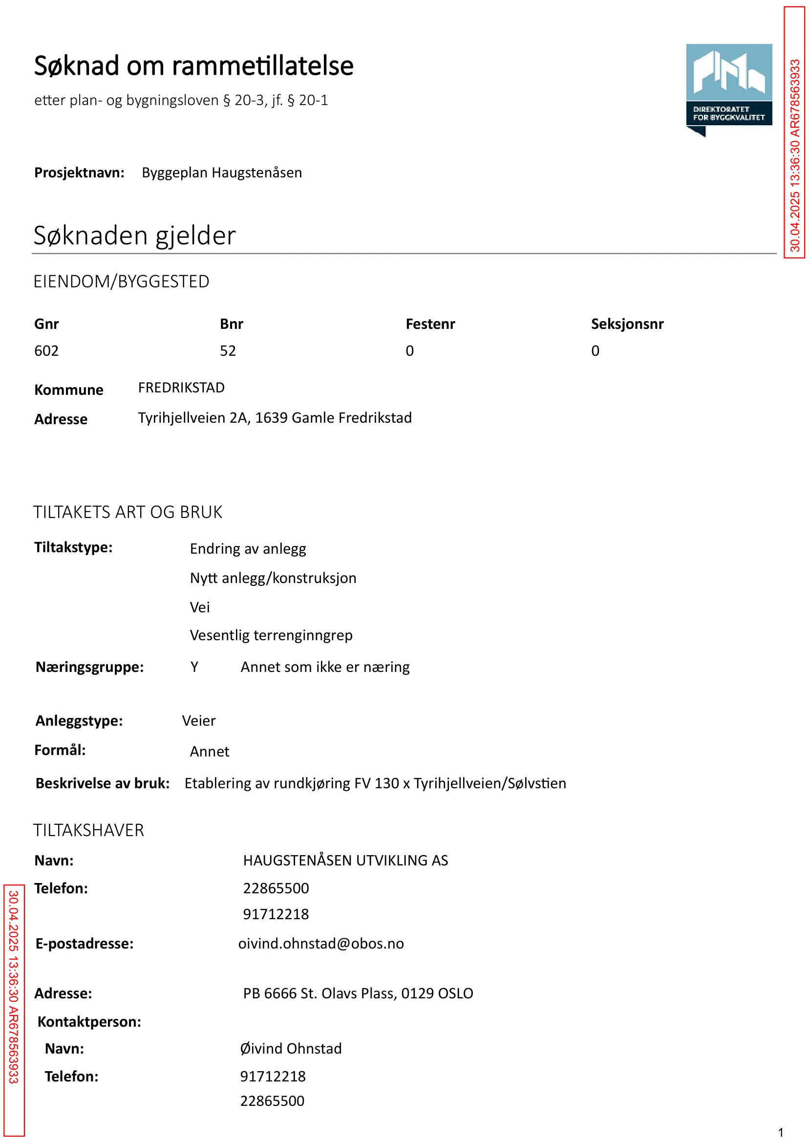 Søknad om rammetillatelse