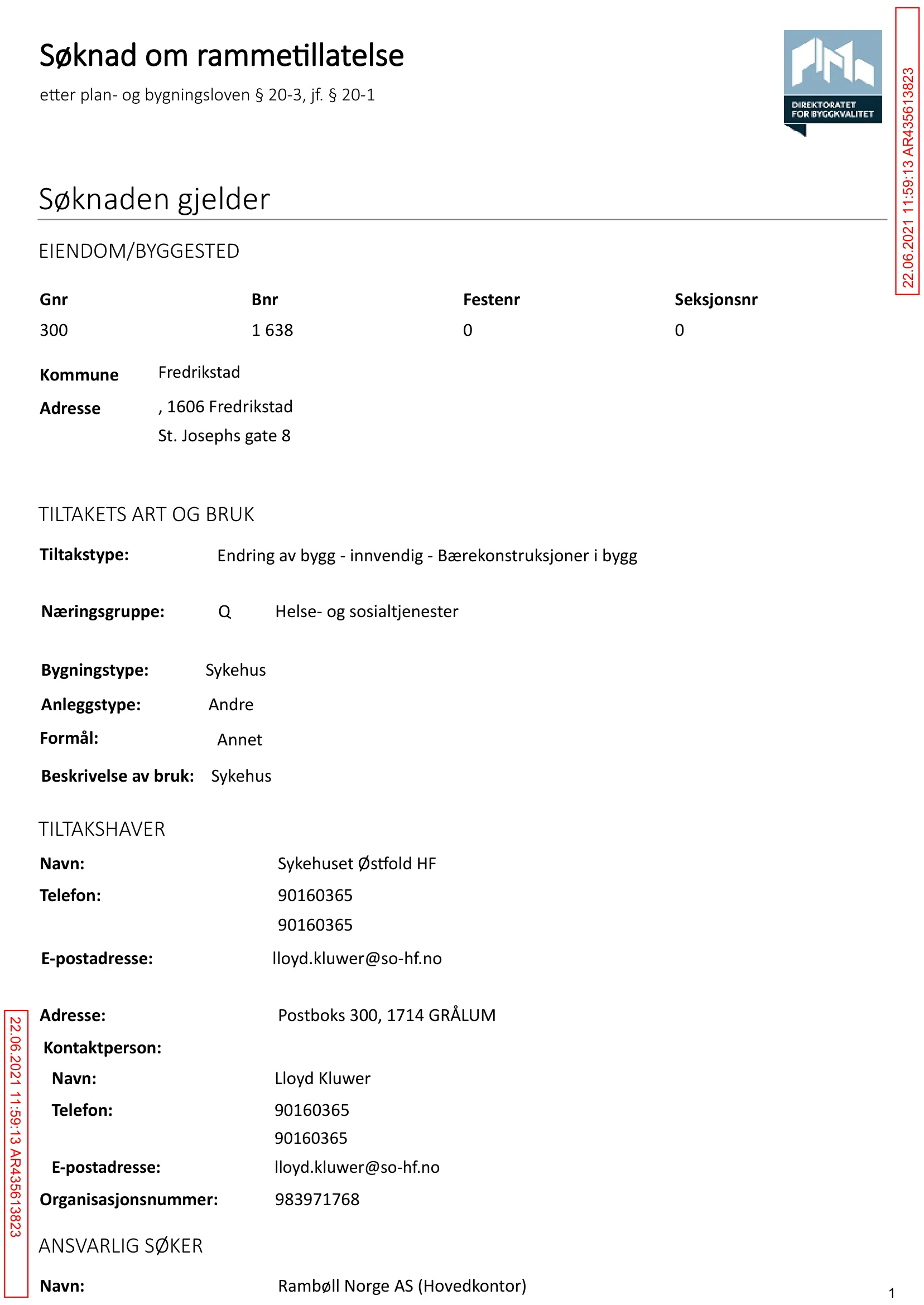 Søknad om rammetillatelse