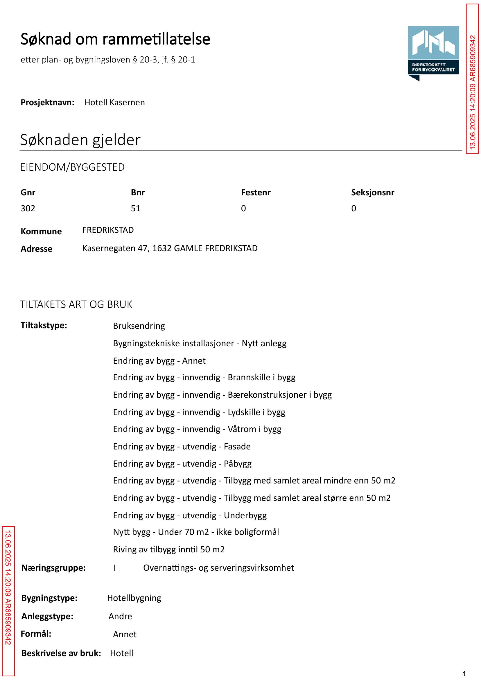 Søknad om rammetillatelse