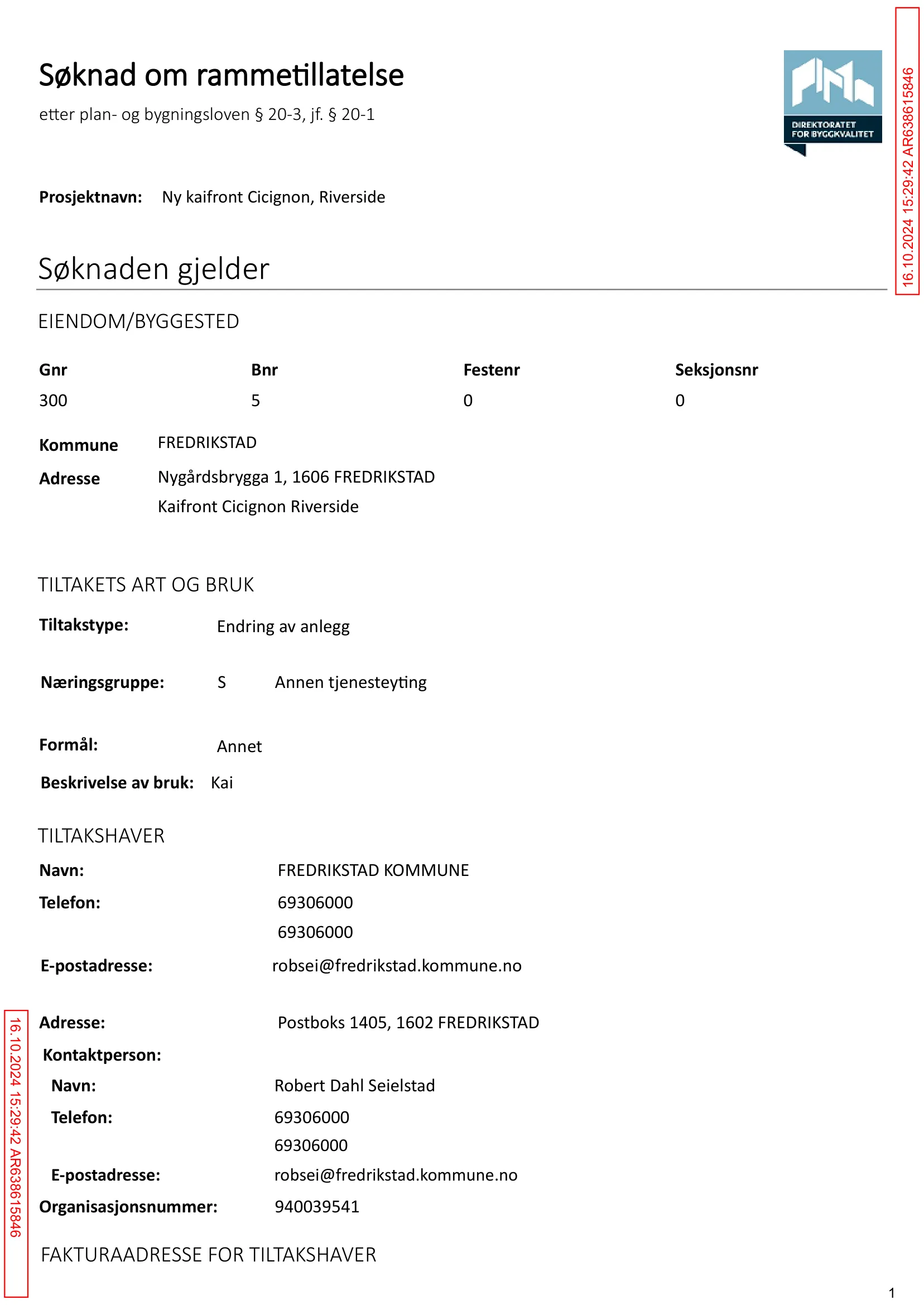 Søknad om rammetillatelse