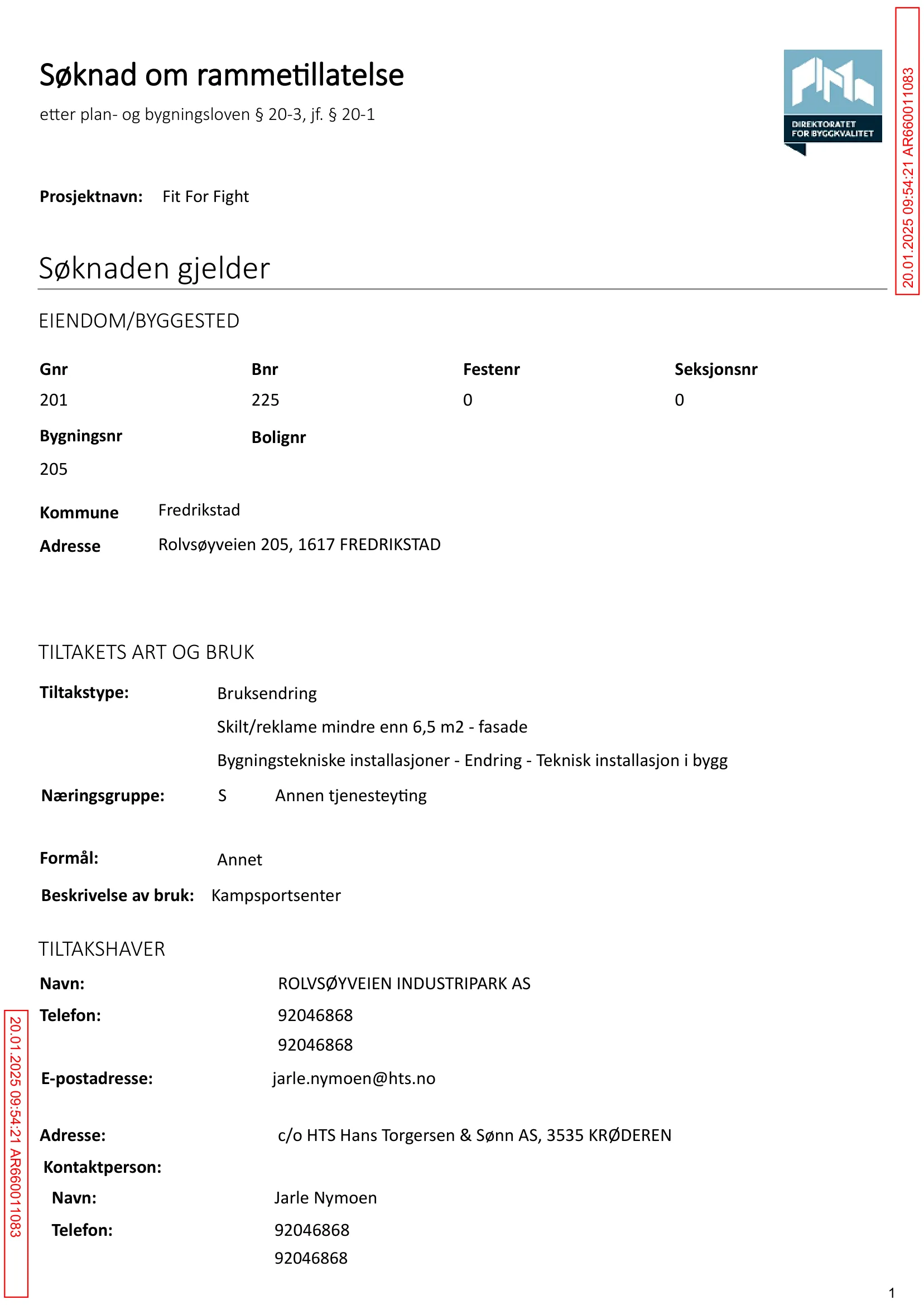 Søknad om rammetillatelse