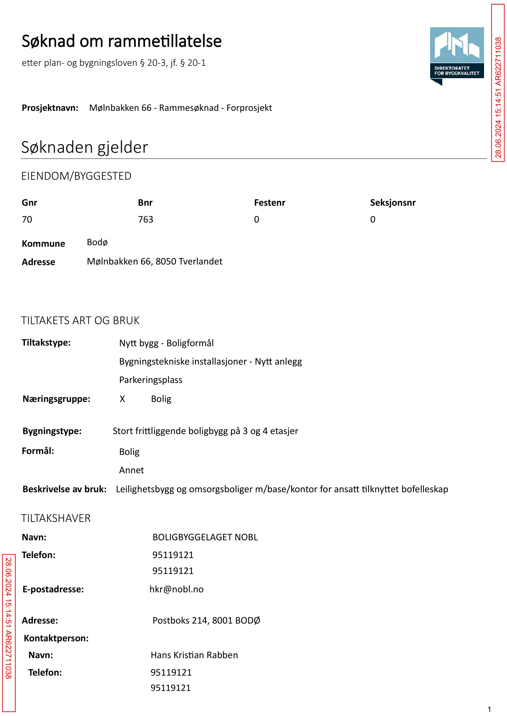 Søknad om rammetillatelse