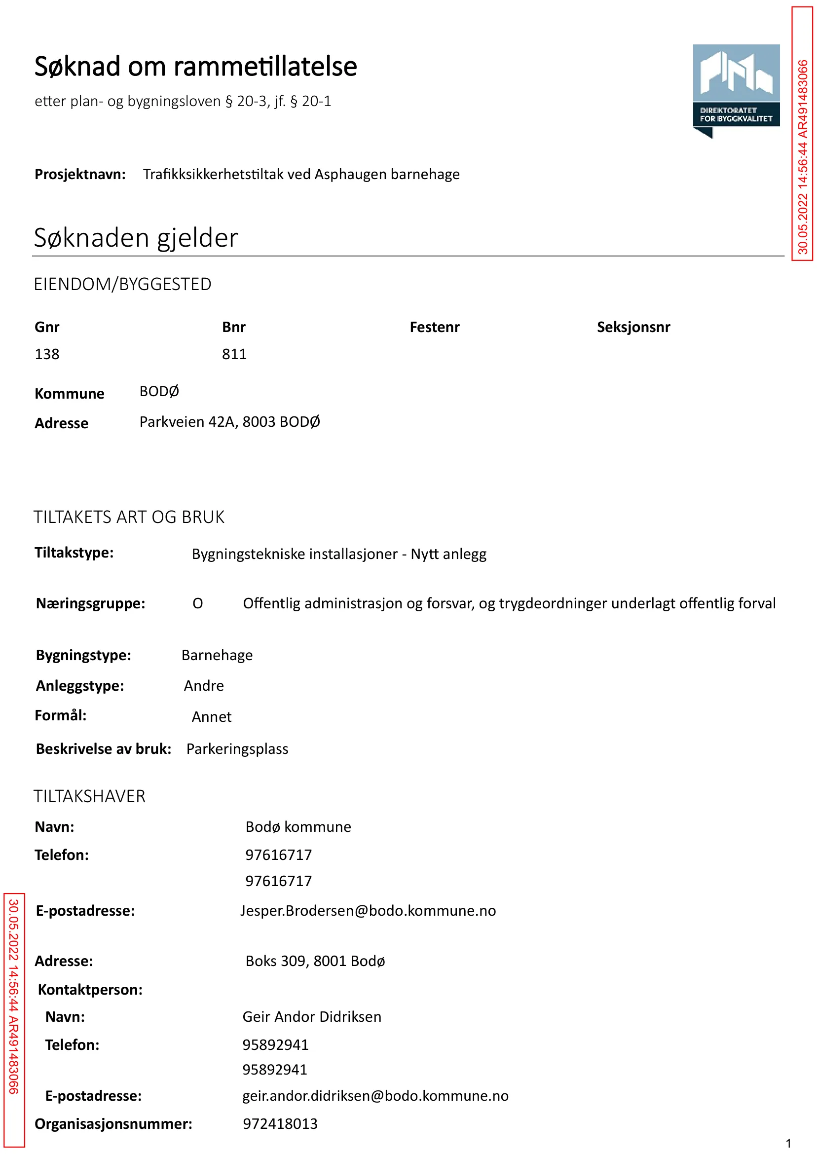 Søknad om rammetillatelse