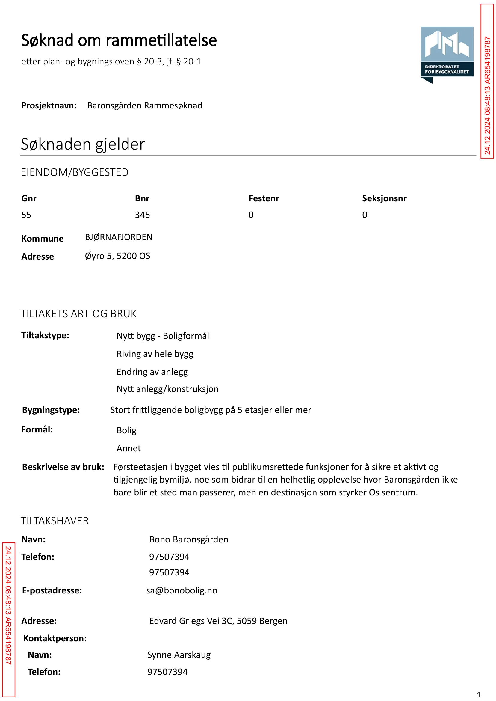 Søknad om rammetillatelse