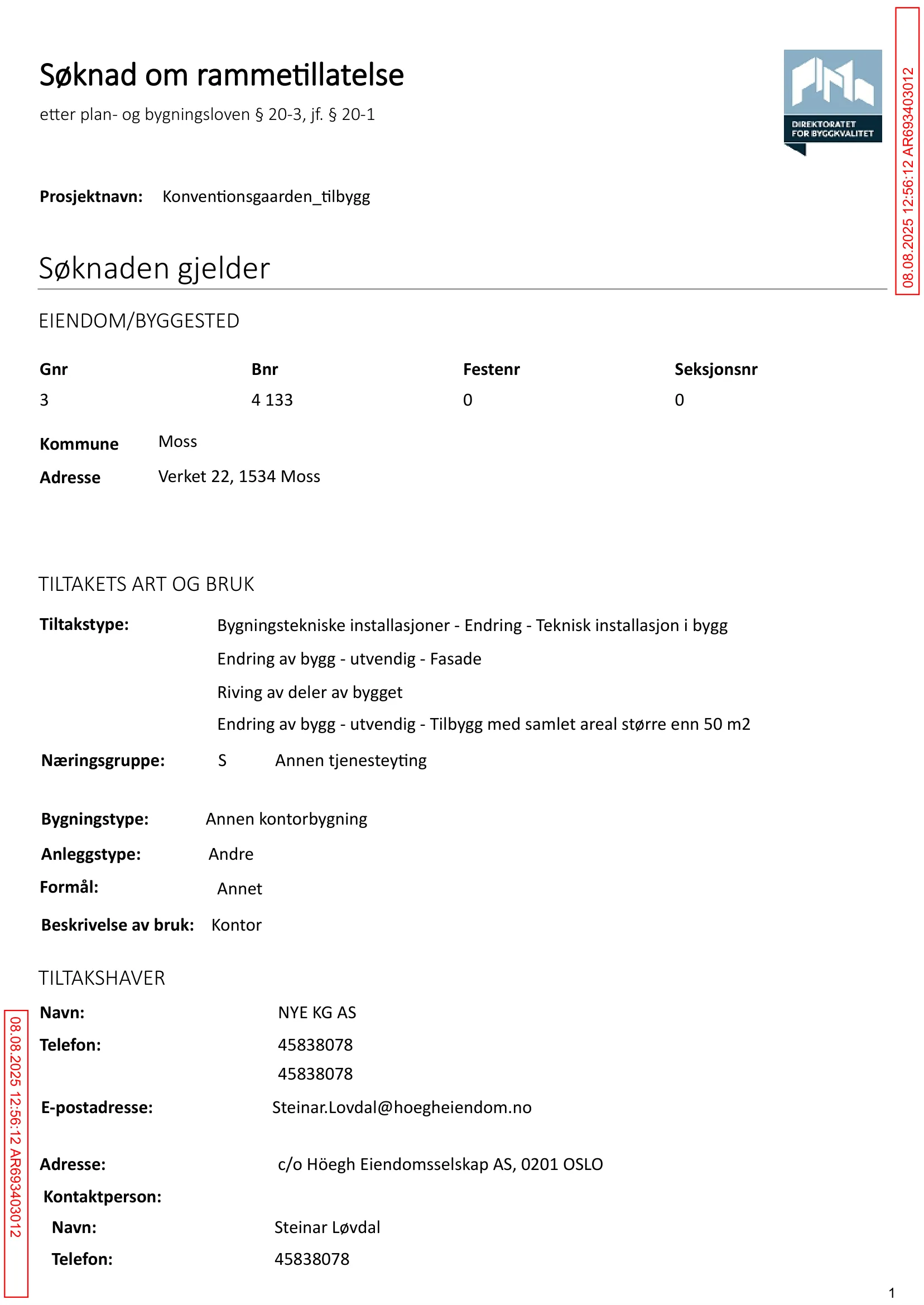 Søknad om rammetillatelse