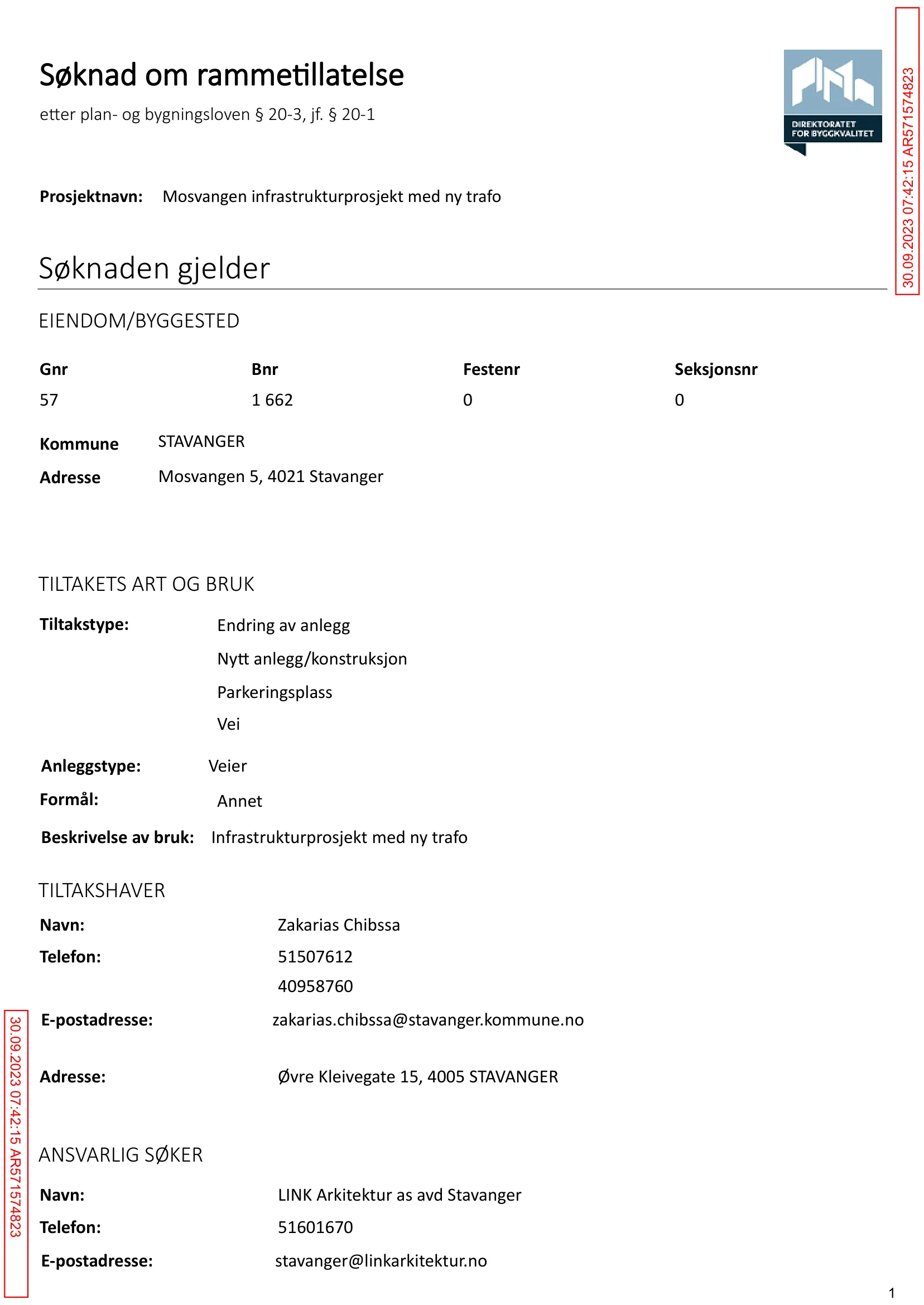 Søknad om rammetillatelse