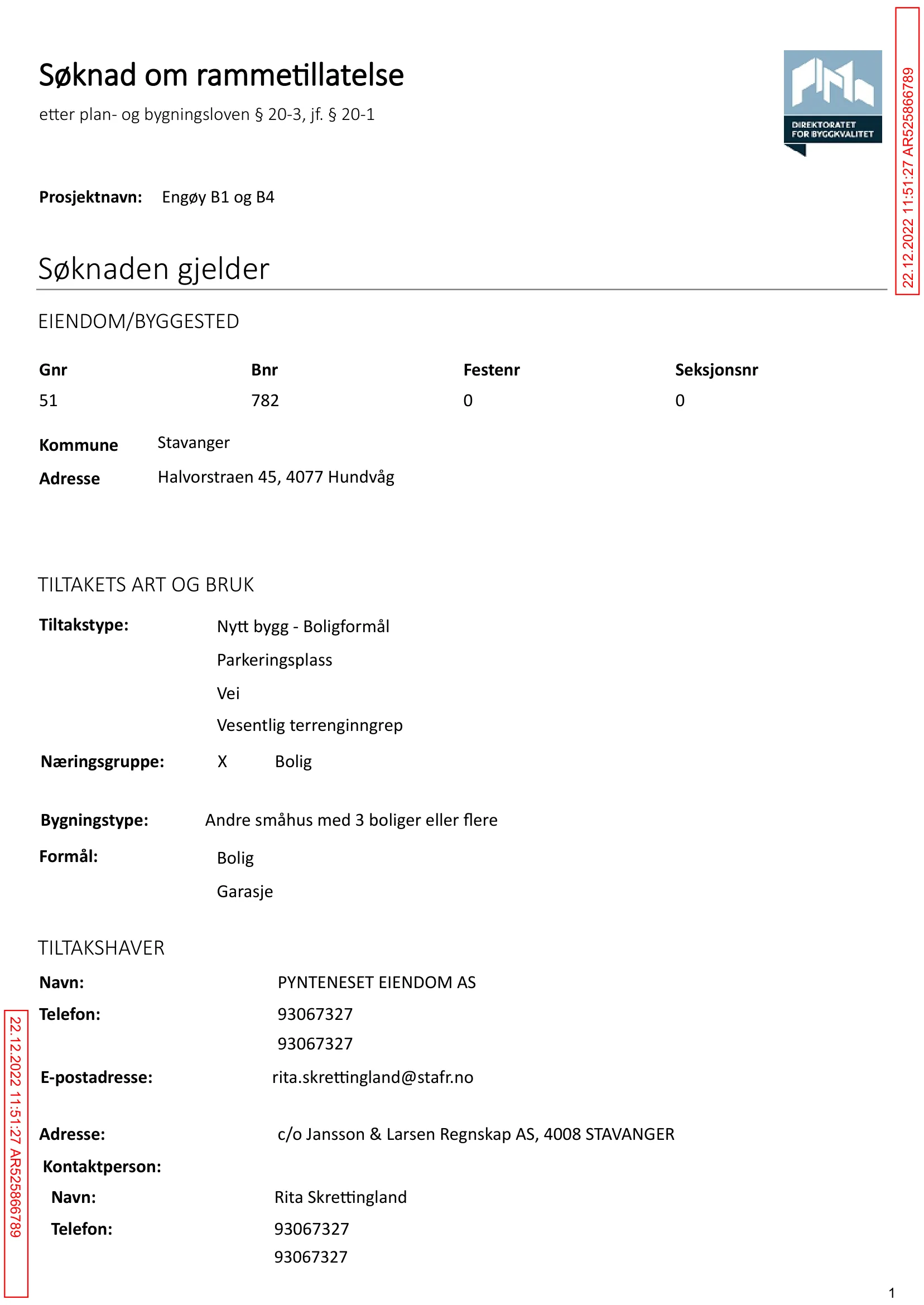 Søknad om rammetillatelse
