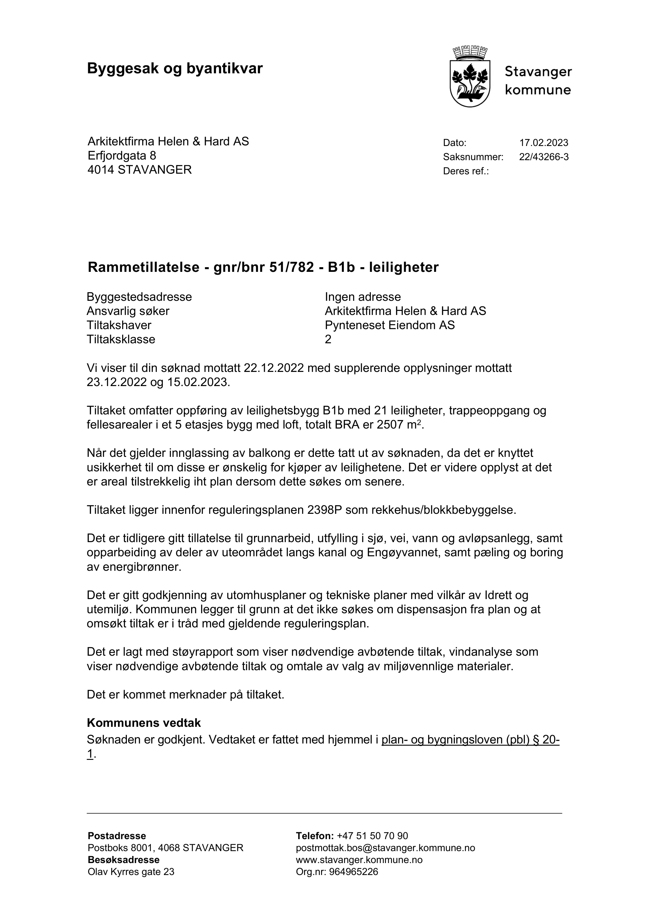 Søknad om rammetillatelse