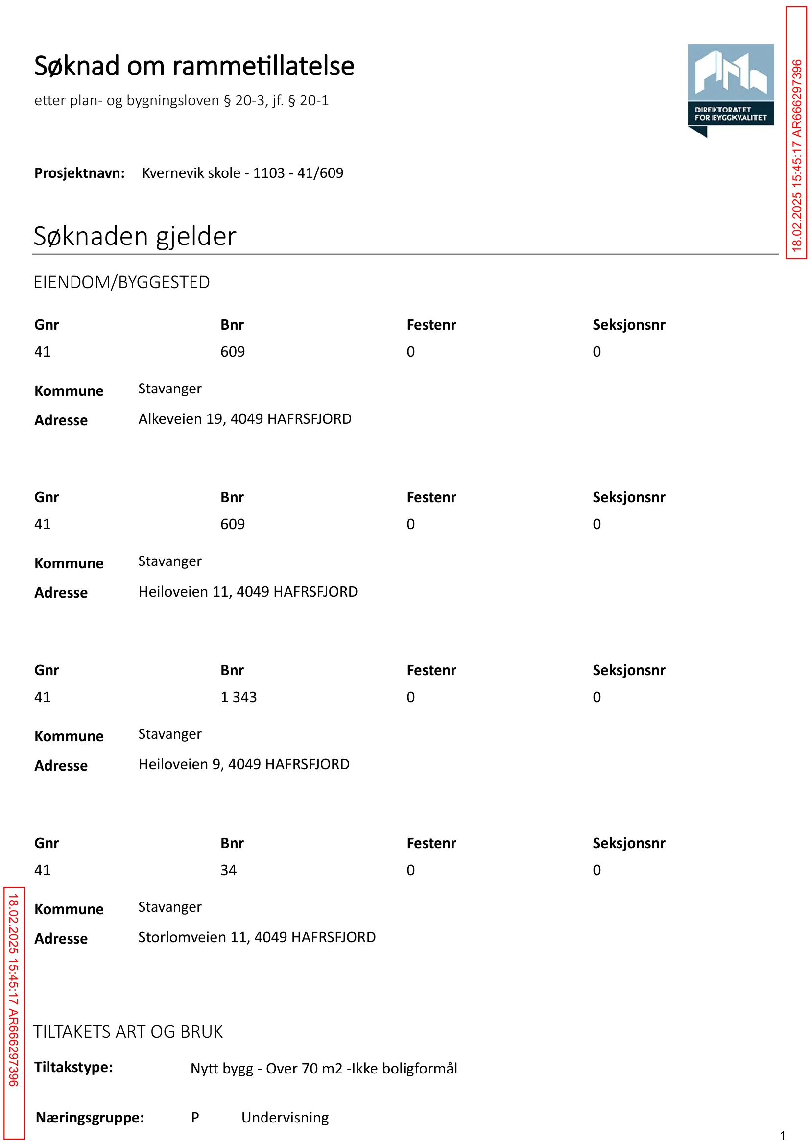 Søknad om rammetillatelse