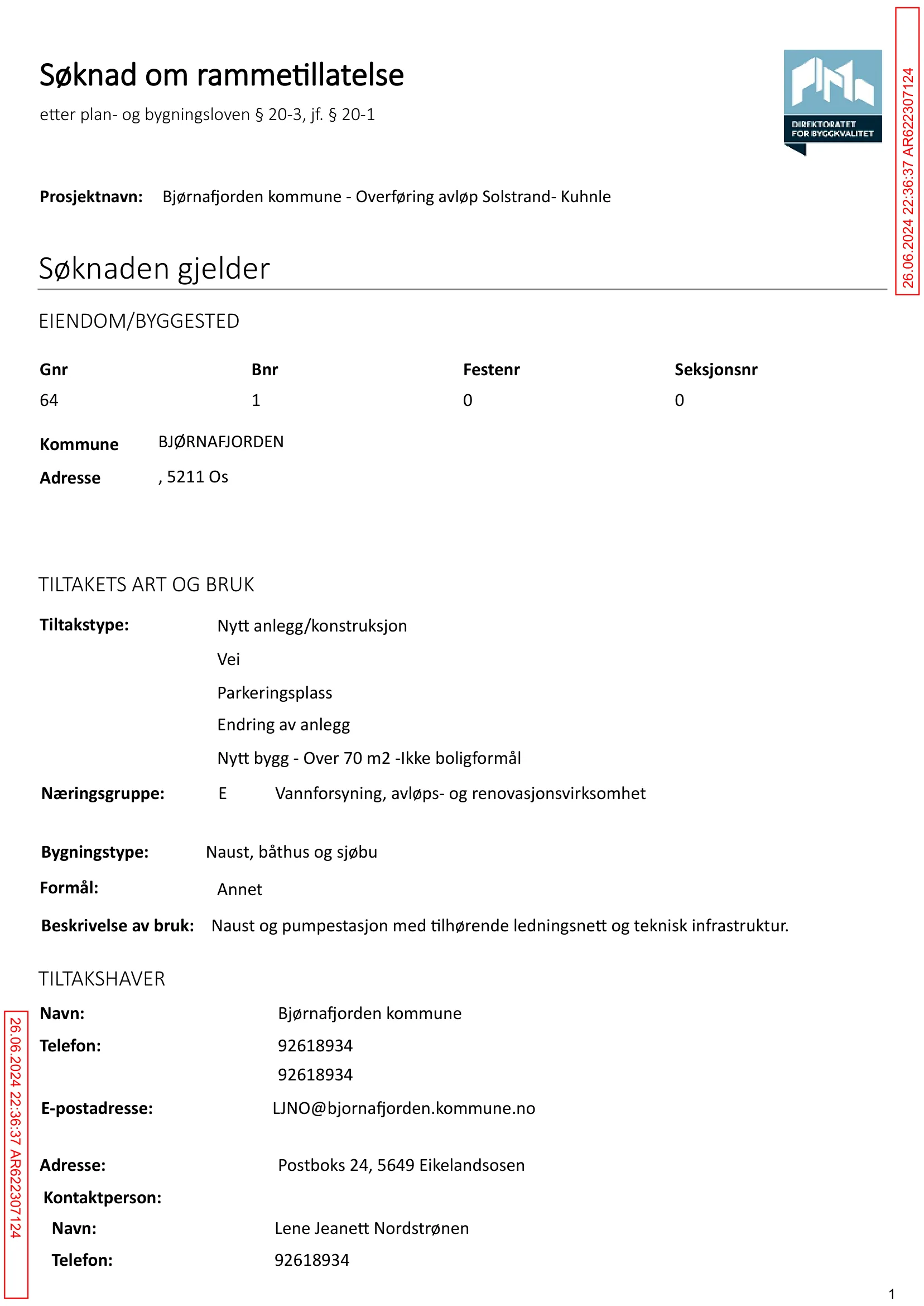 Søknad om rammetillatelse