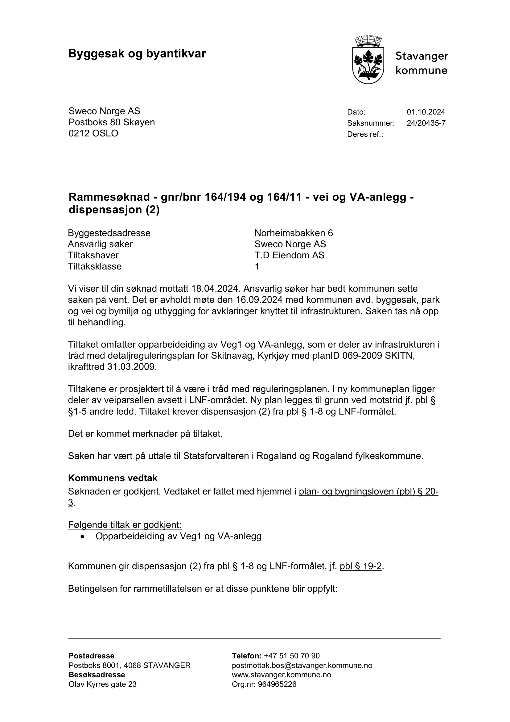 Søknad om rammetillatelse