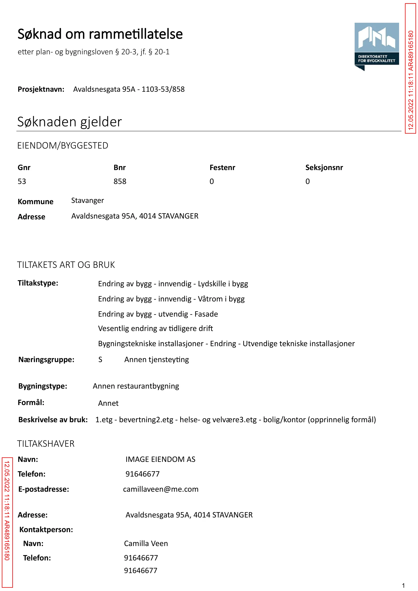 Søknad om rammetillatelse