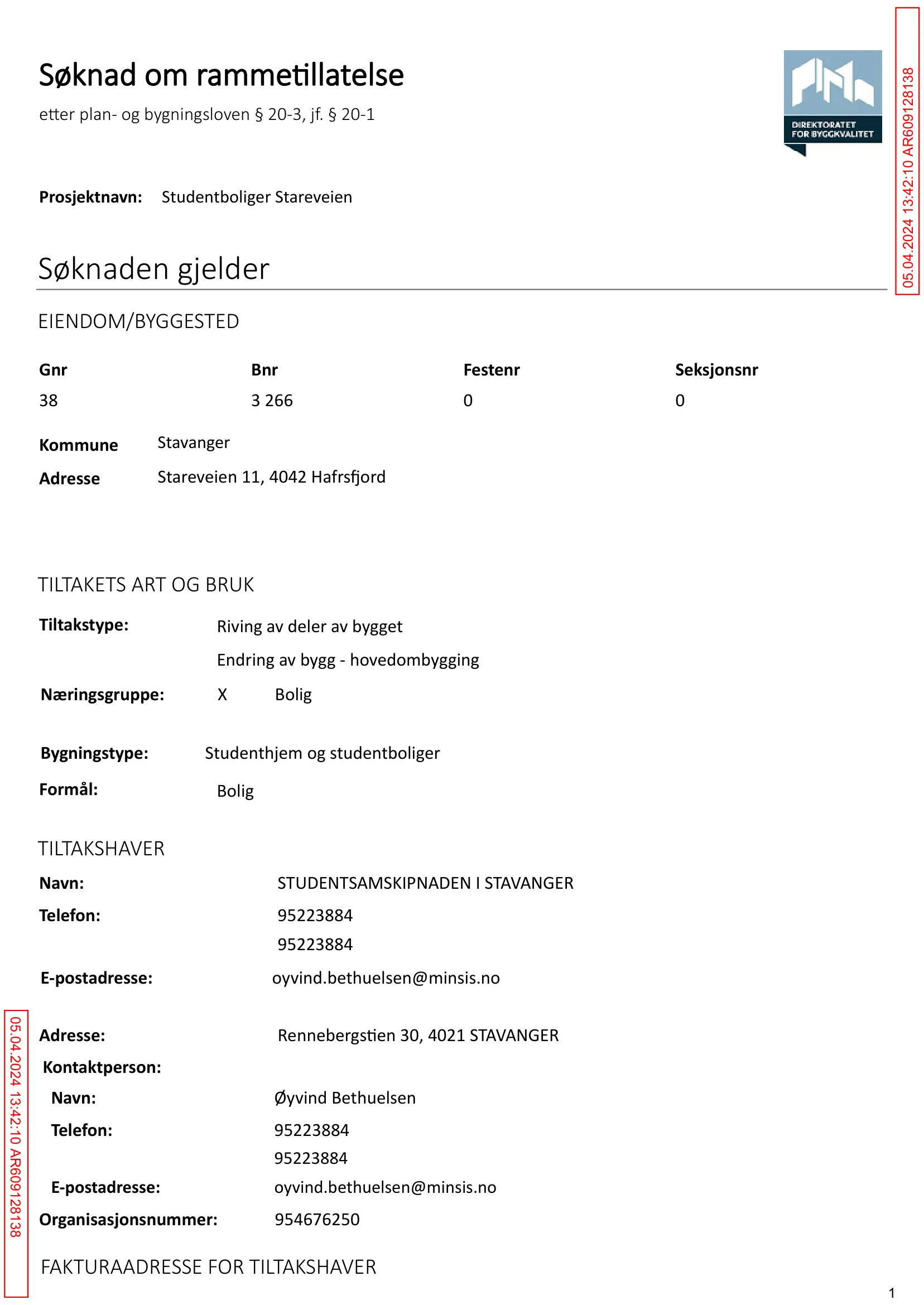 Søknad om rammetillatelse