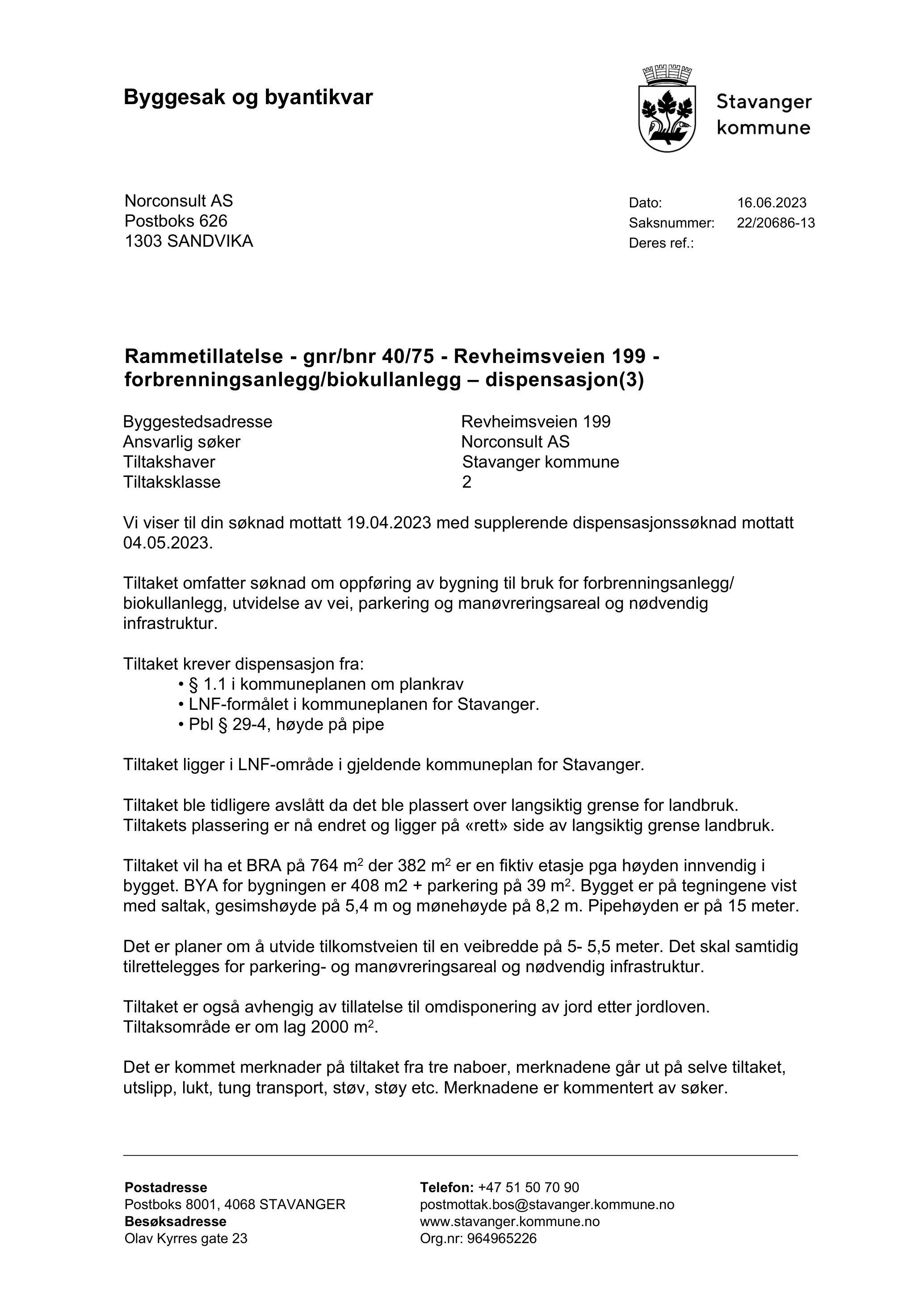 Søknad om rammetillatelse