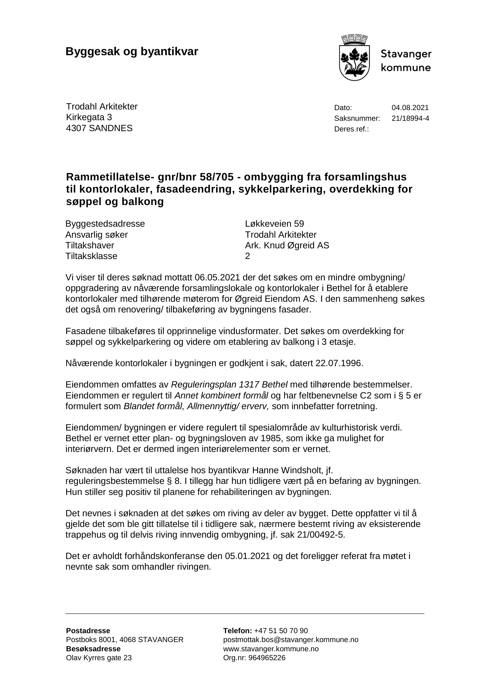 Søknad om rammetillatelse