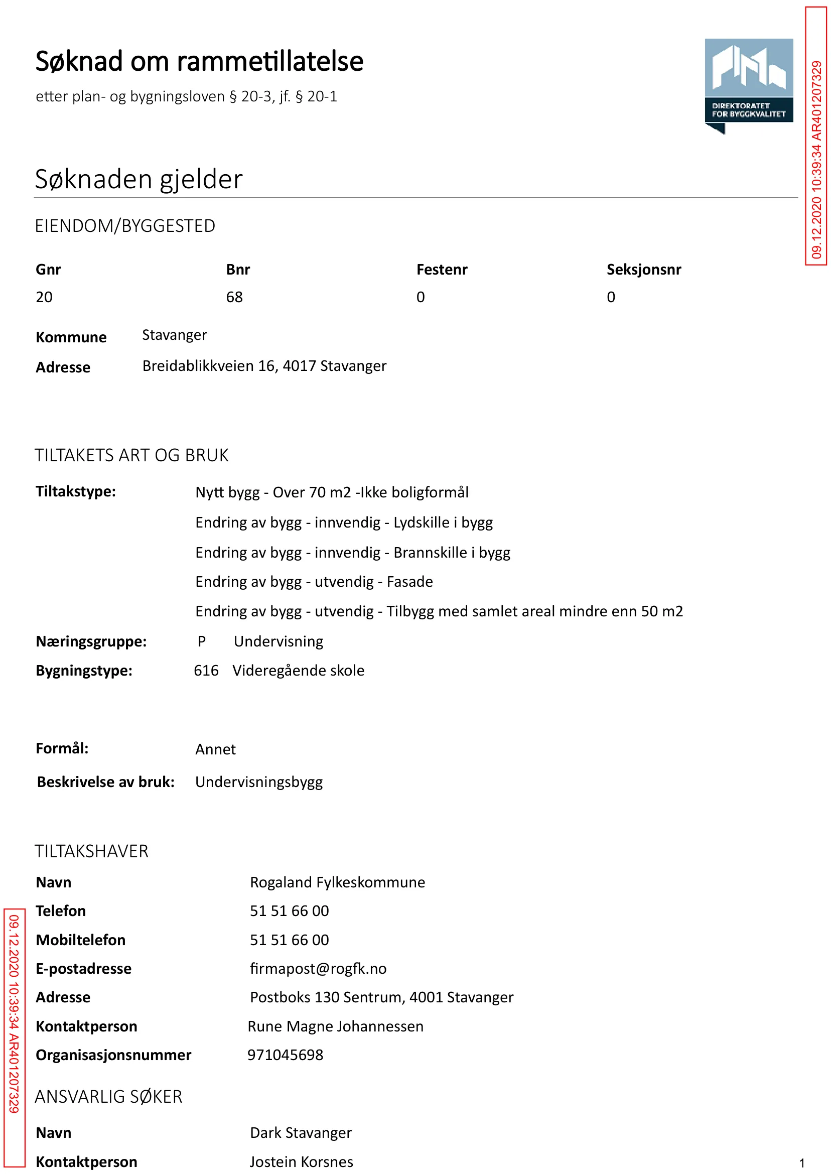 Søknad om rammetillatelse