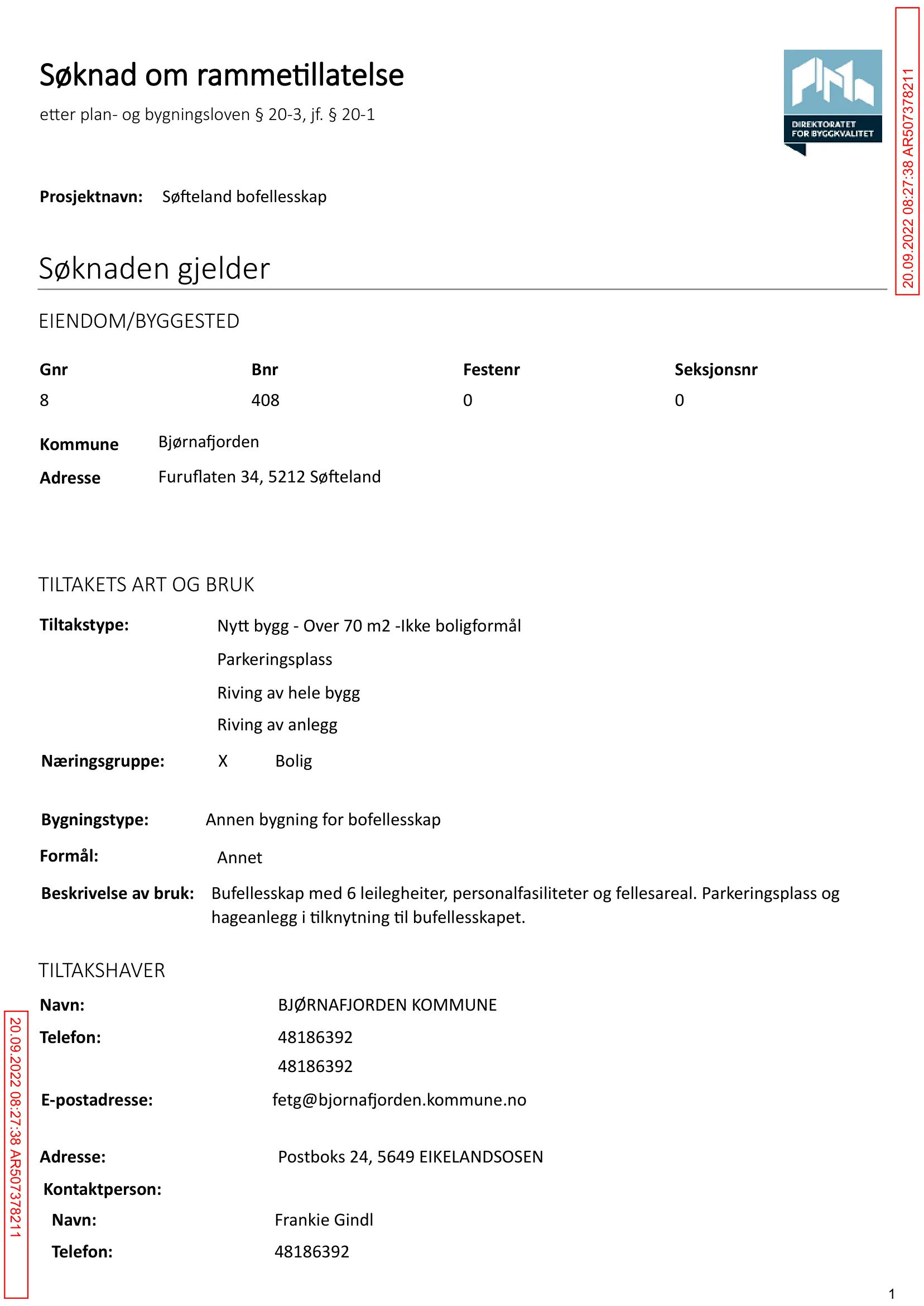 Søknad om rammetillatelse