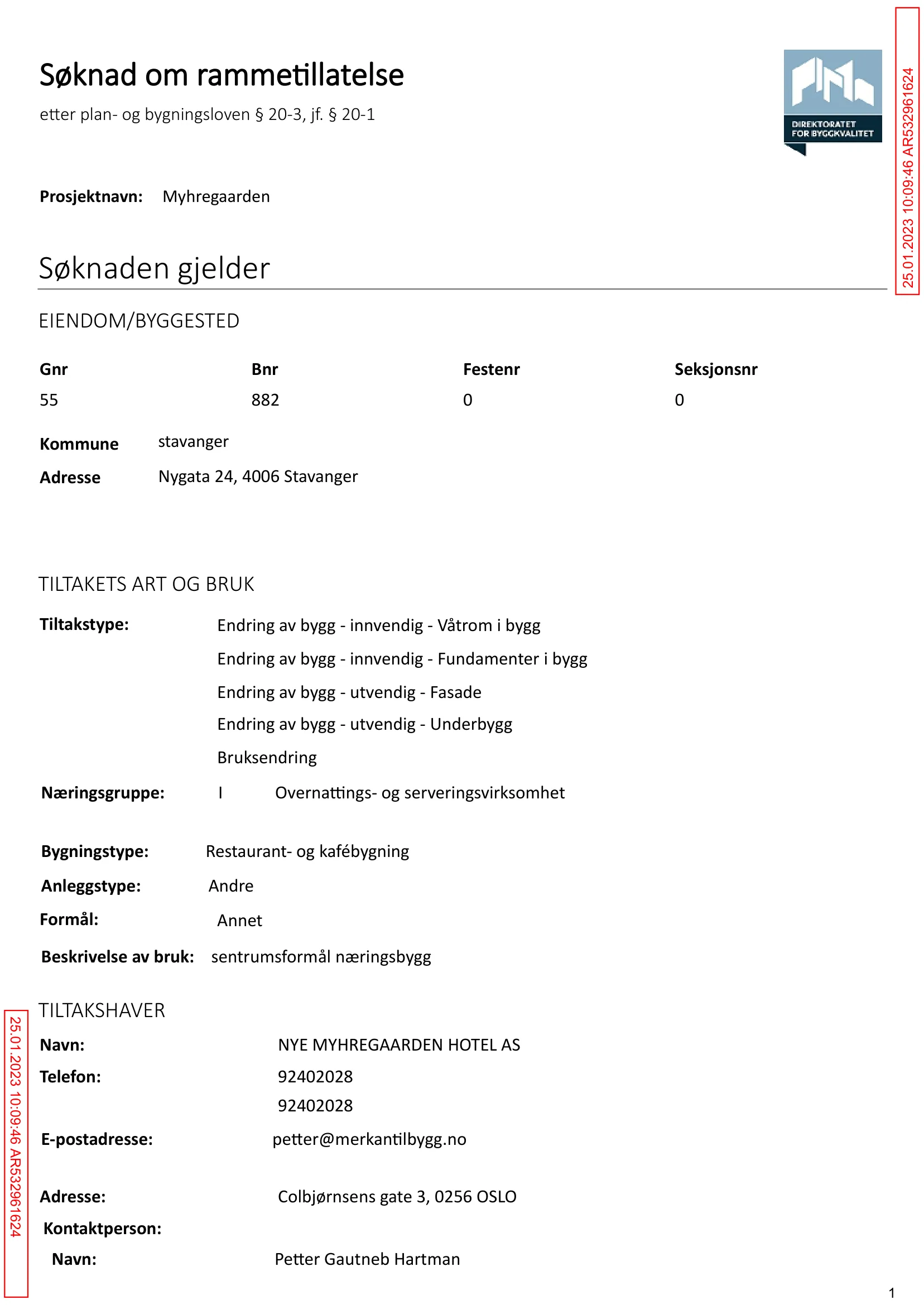 Søknad om rammetillatelse