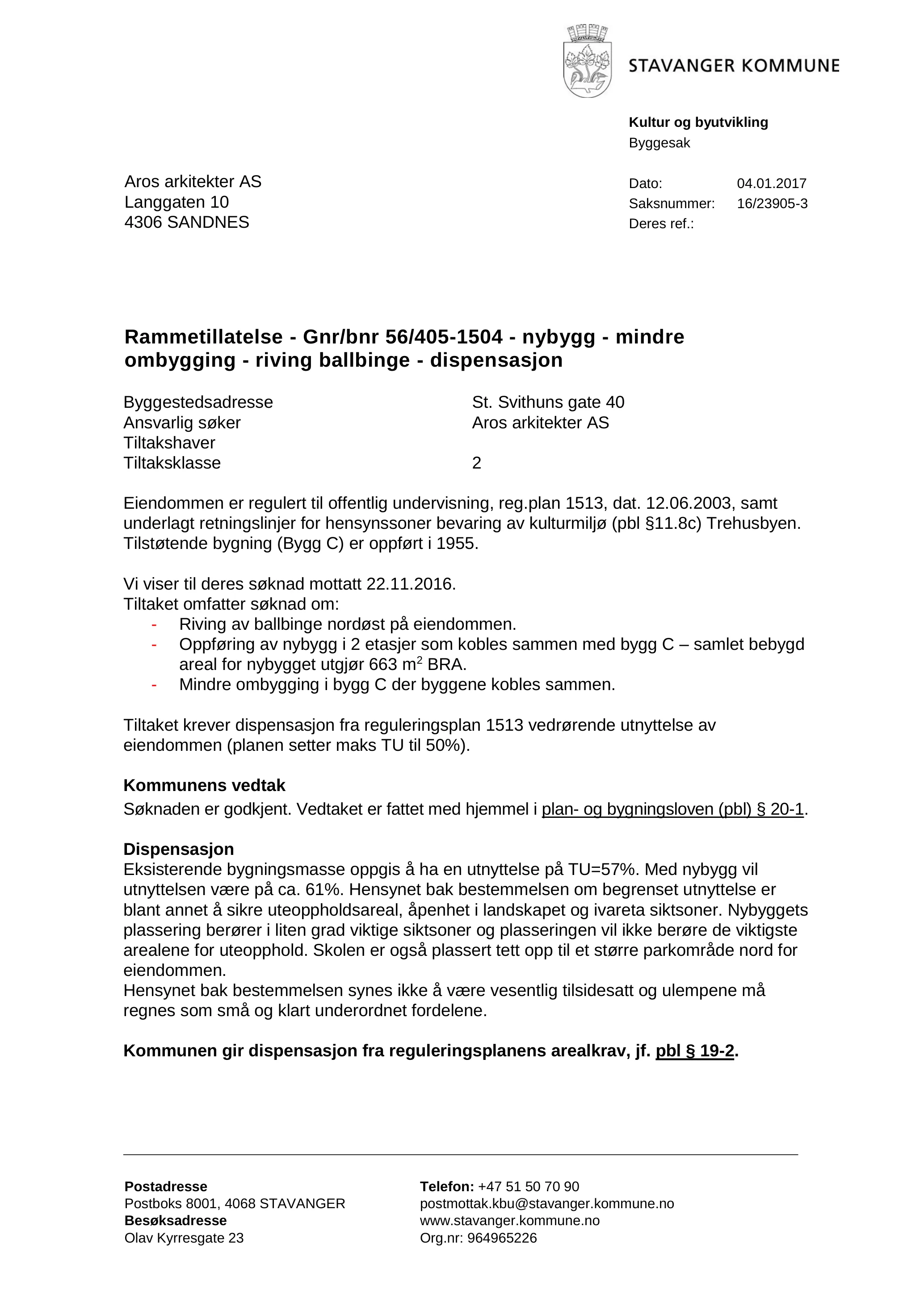 Søknad om rammetillatelse