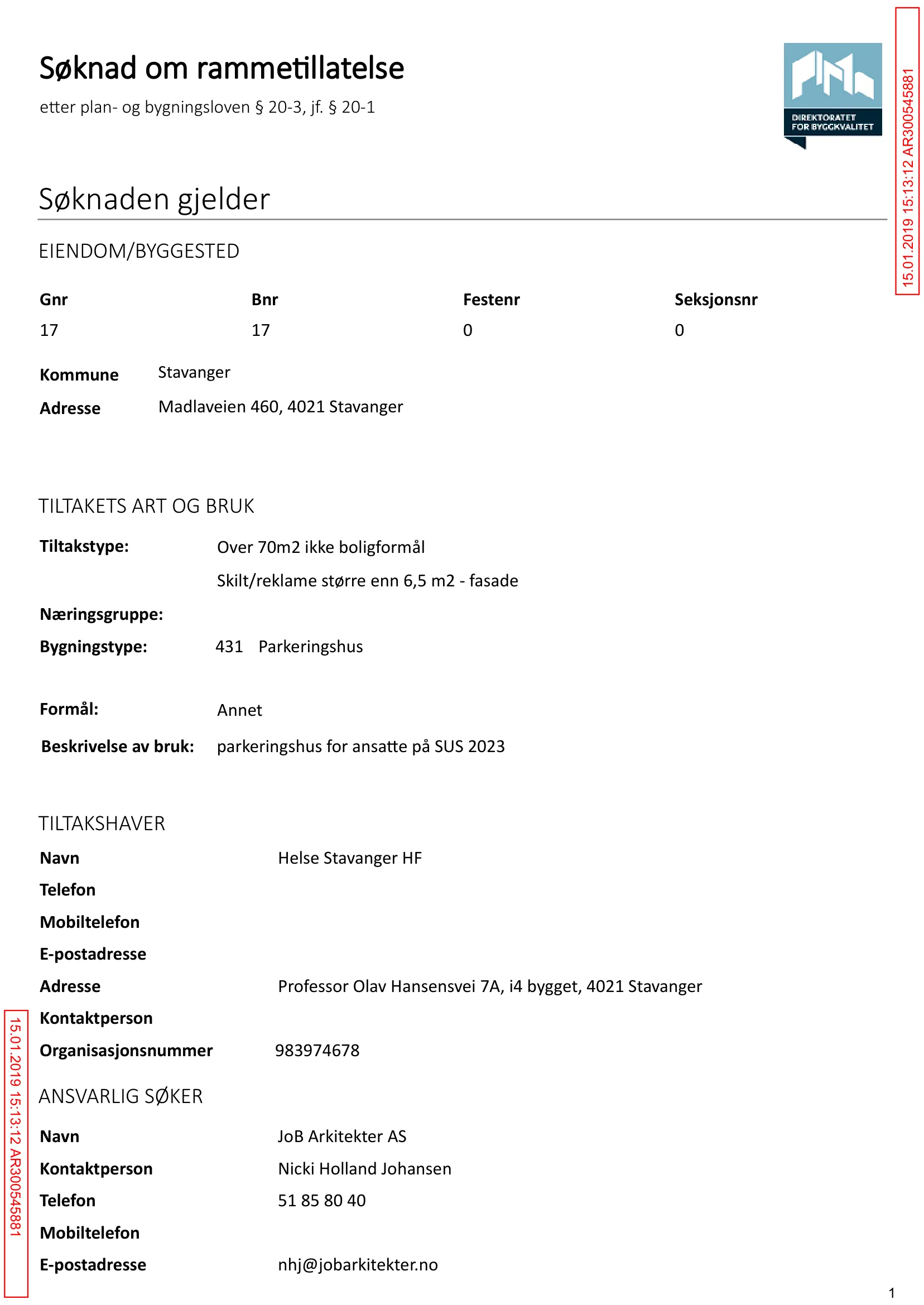 Søknad om rammetillatelse