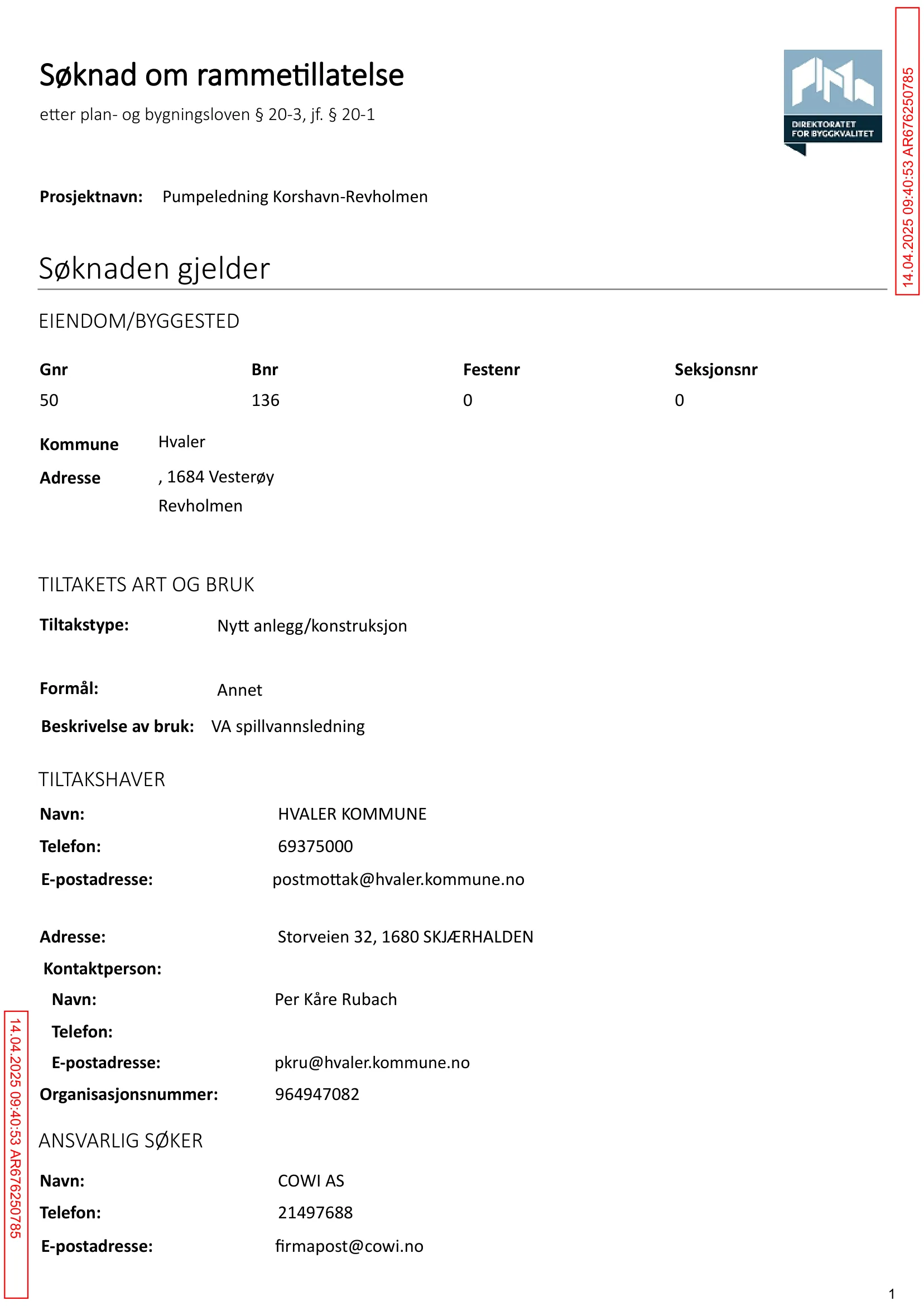 Søknad om rammetillatelse