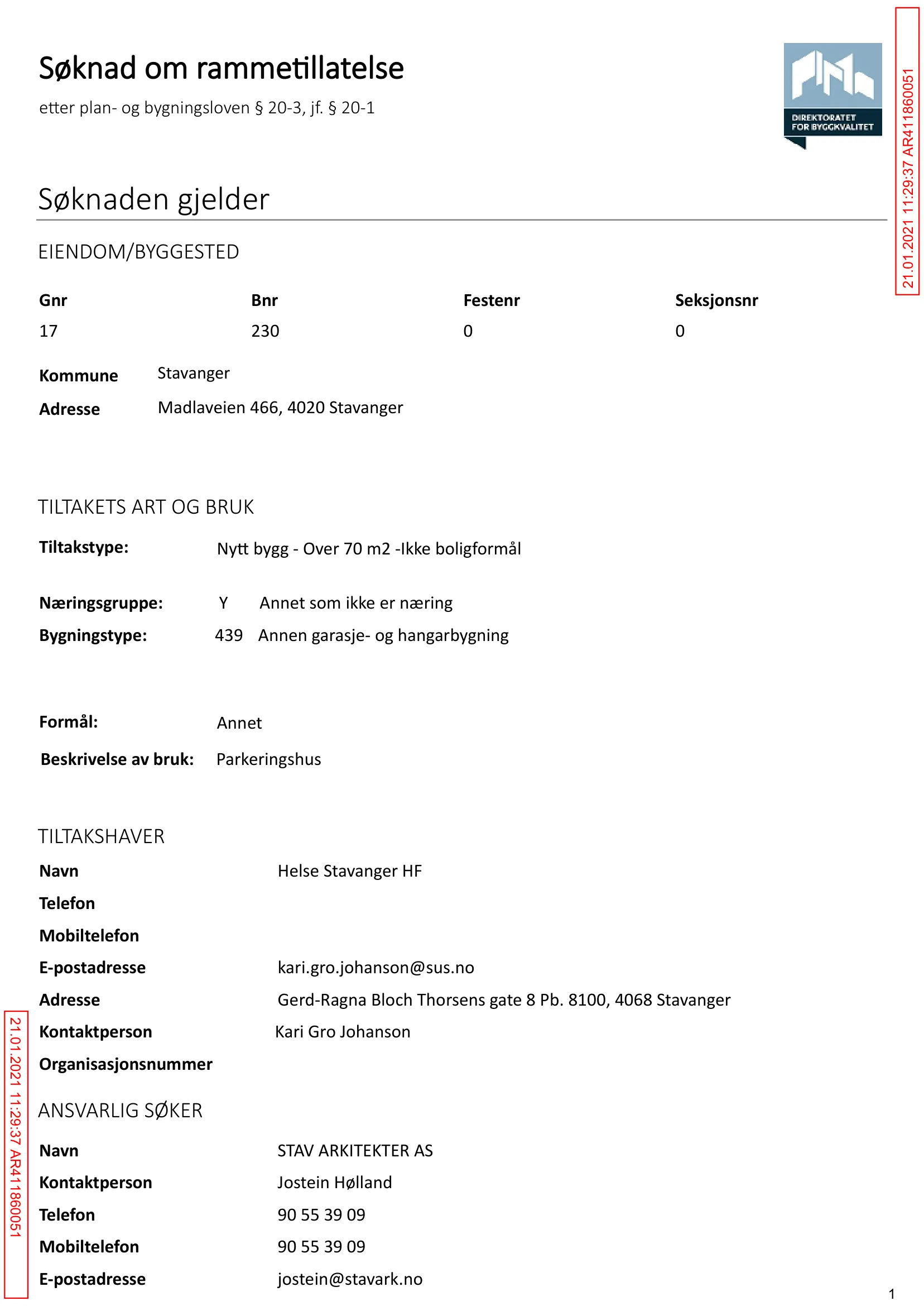 Søknad om rammetillatelse