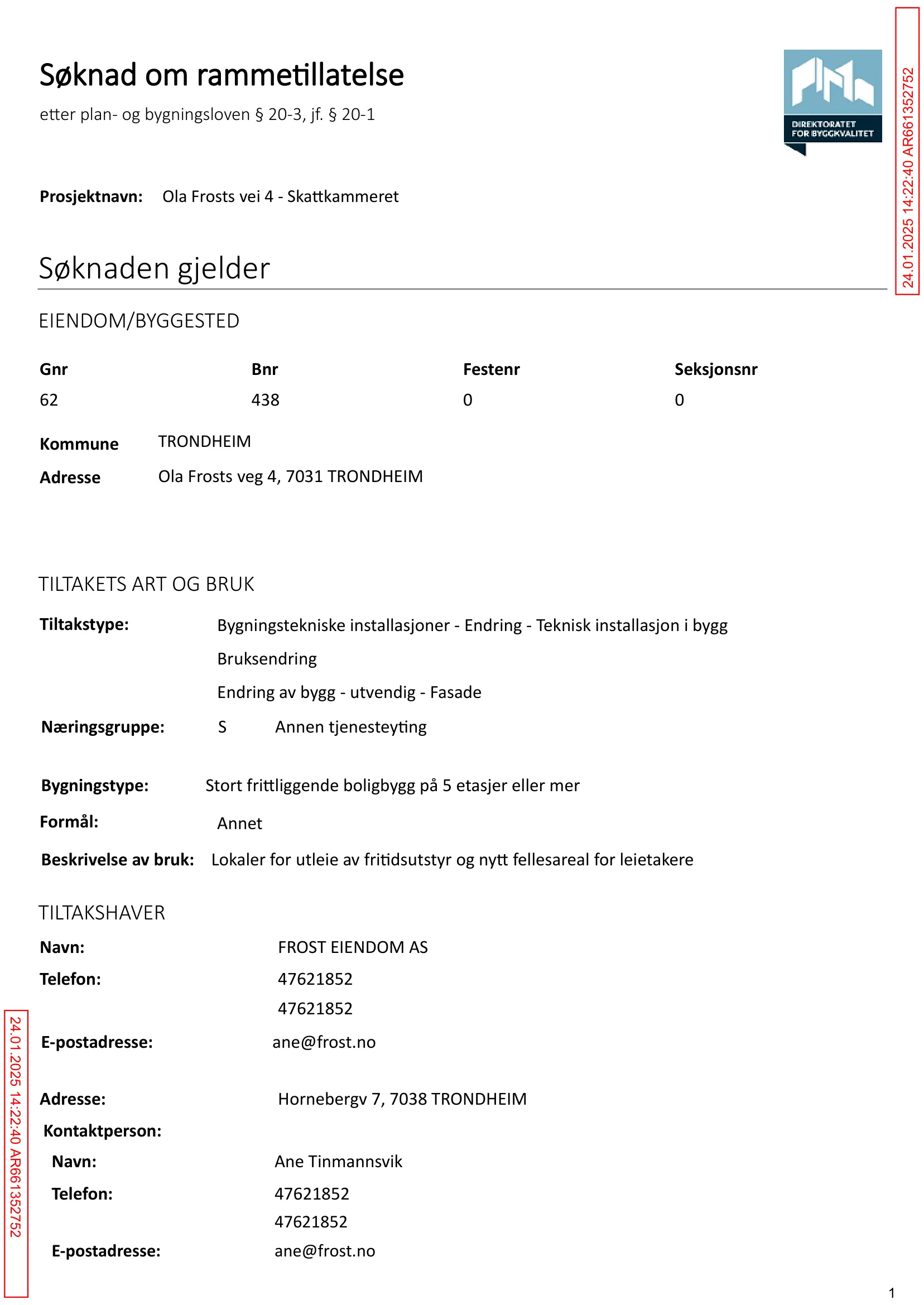 Søknad om rammetillatelse