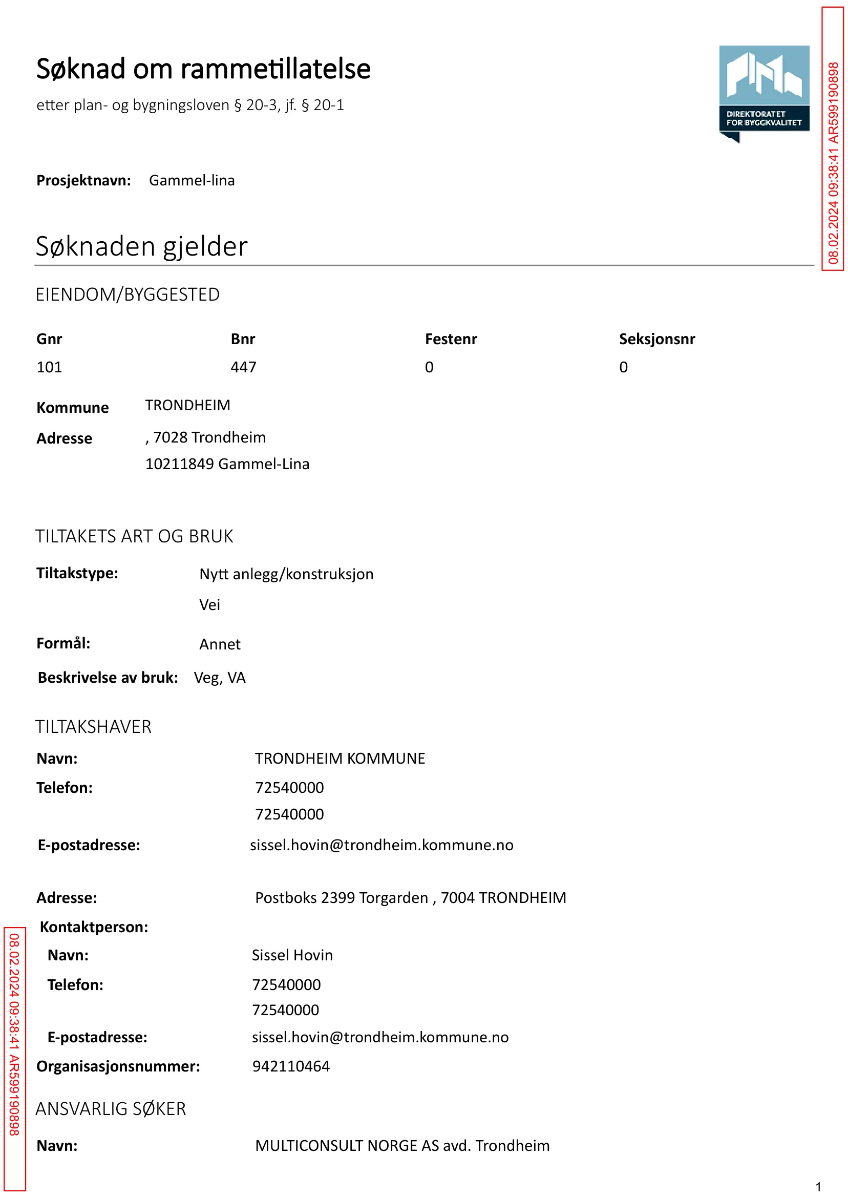 Søknad om rammetillatelse
