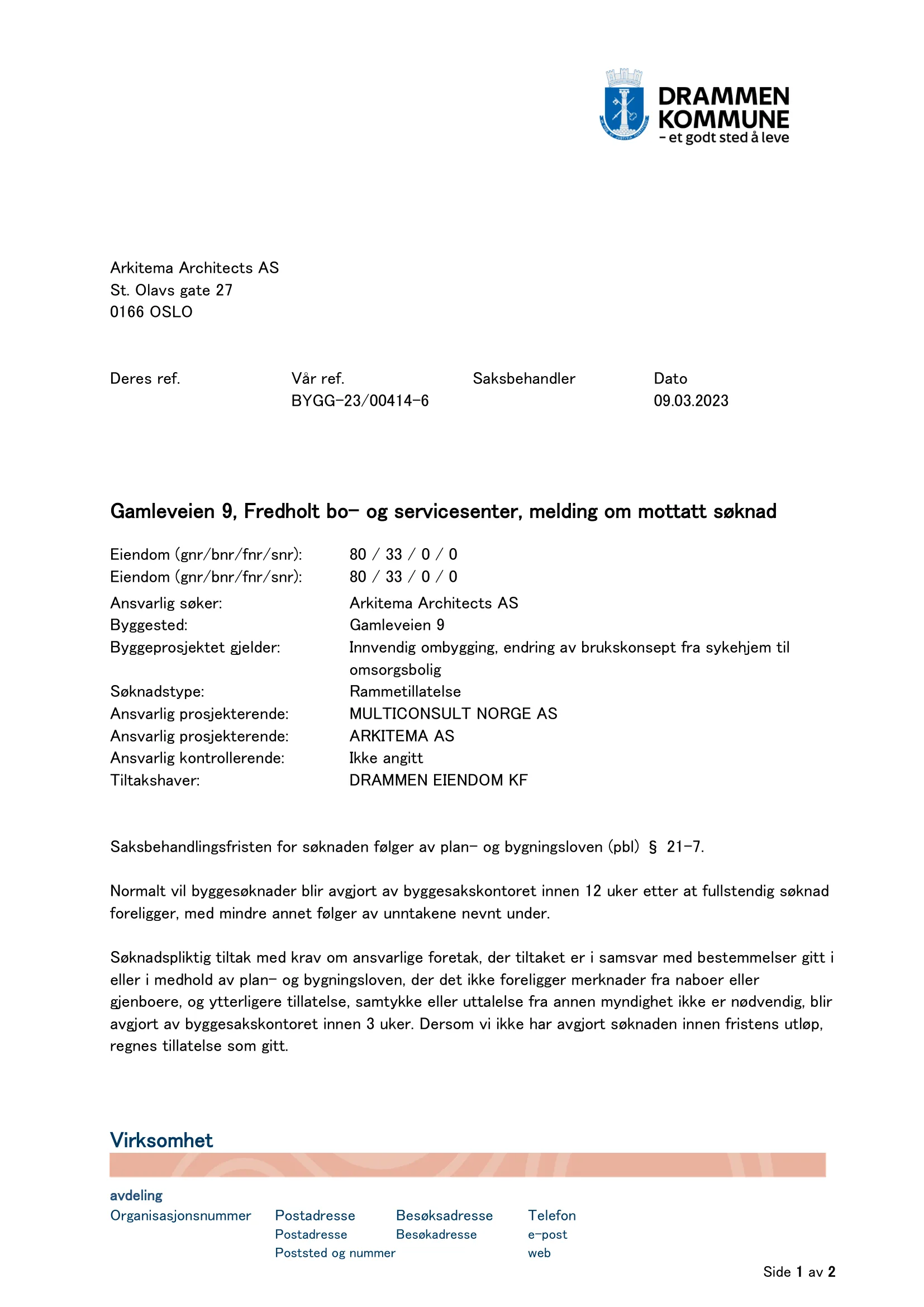 Søknad om rammetillatelse