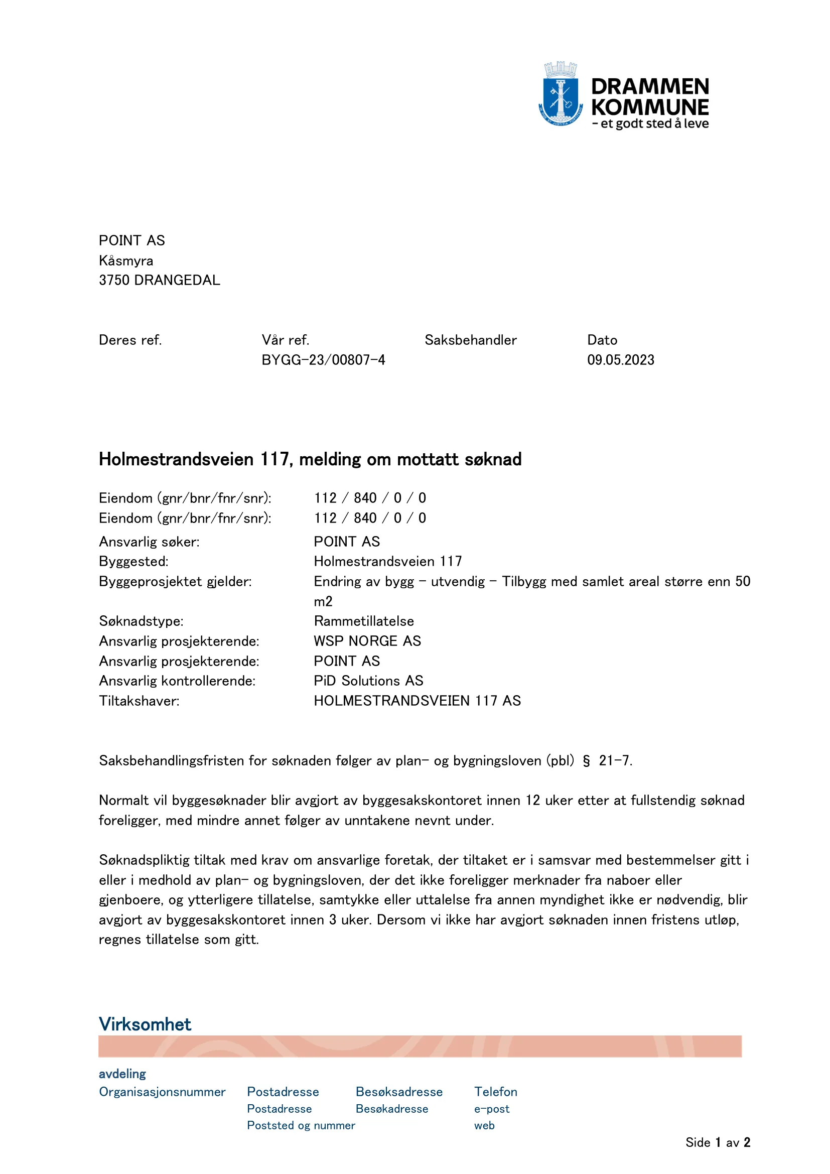 Søknad om rammetillatelse
