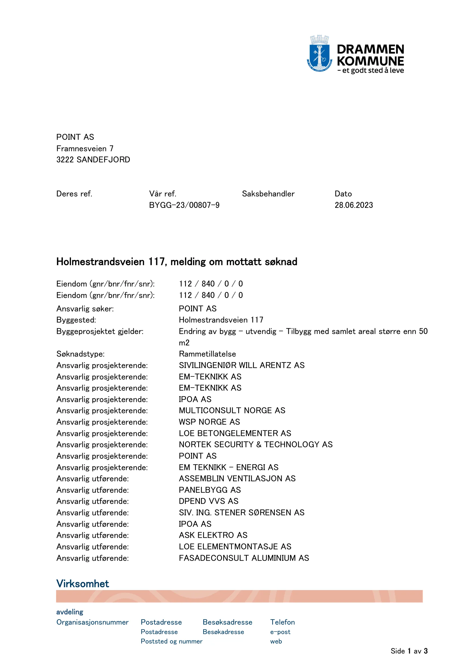 Søknad om rammetillatelse