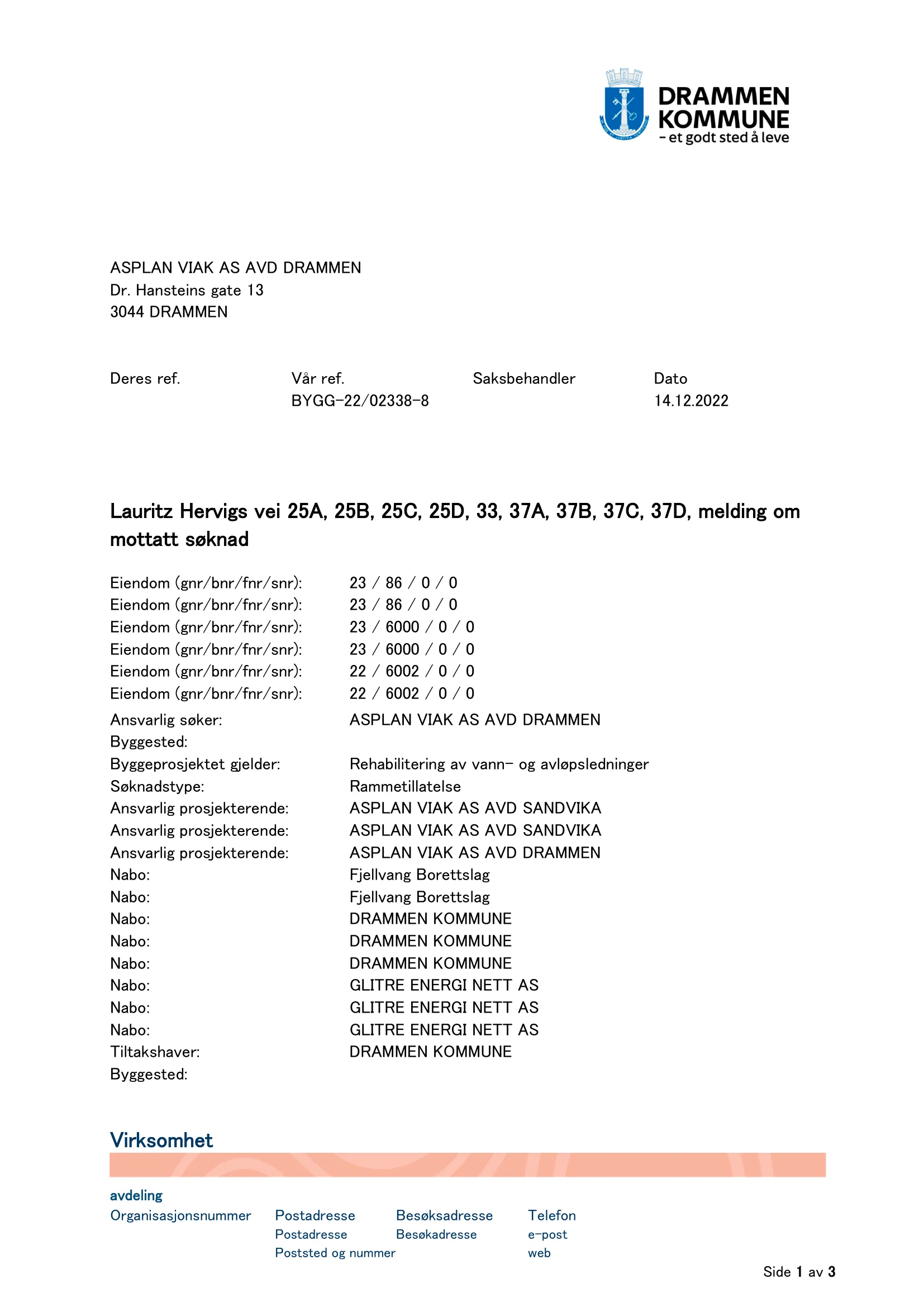 Søknad om rammetillatelse