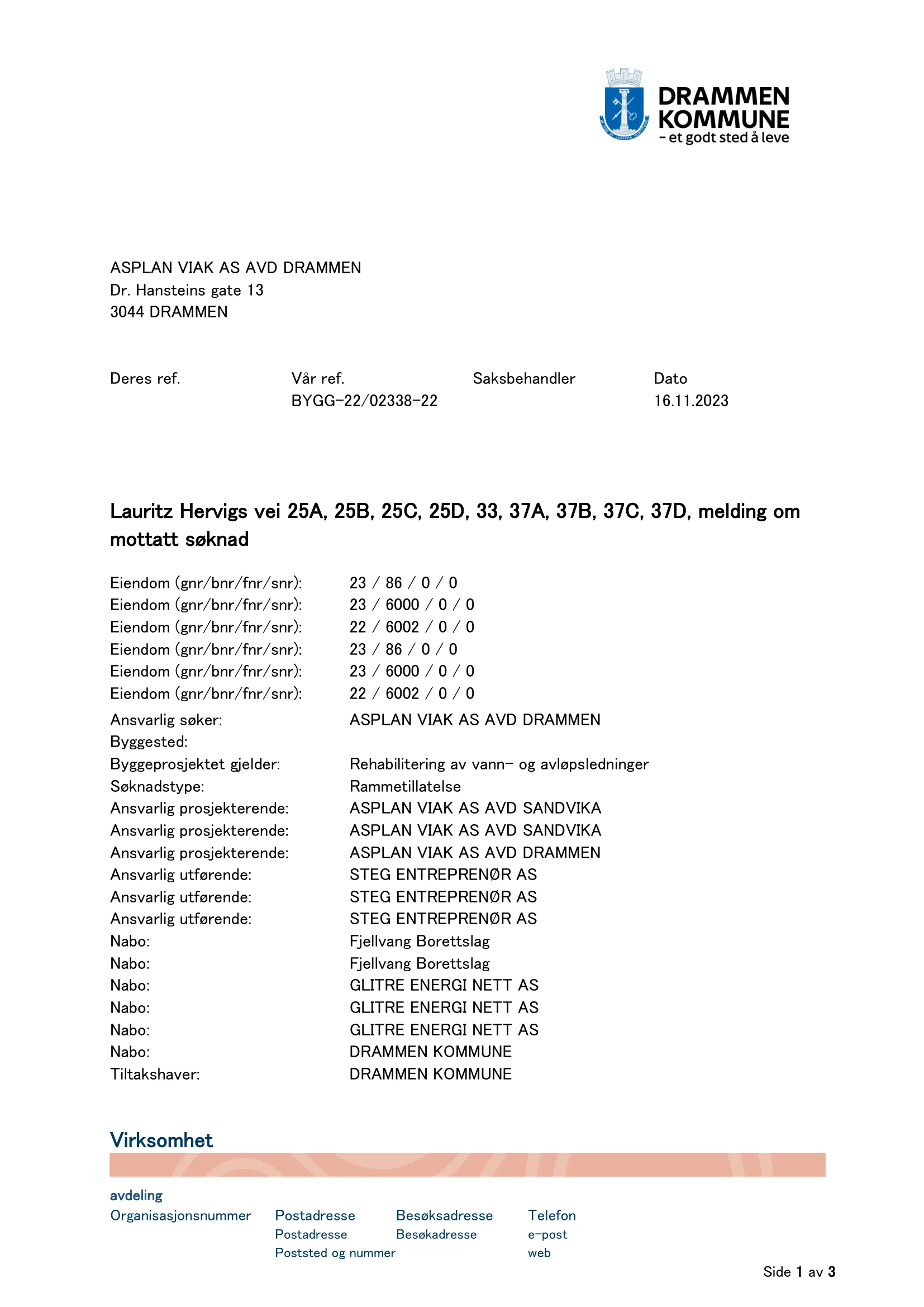 Søknad om rammetillatelse
