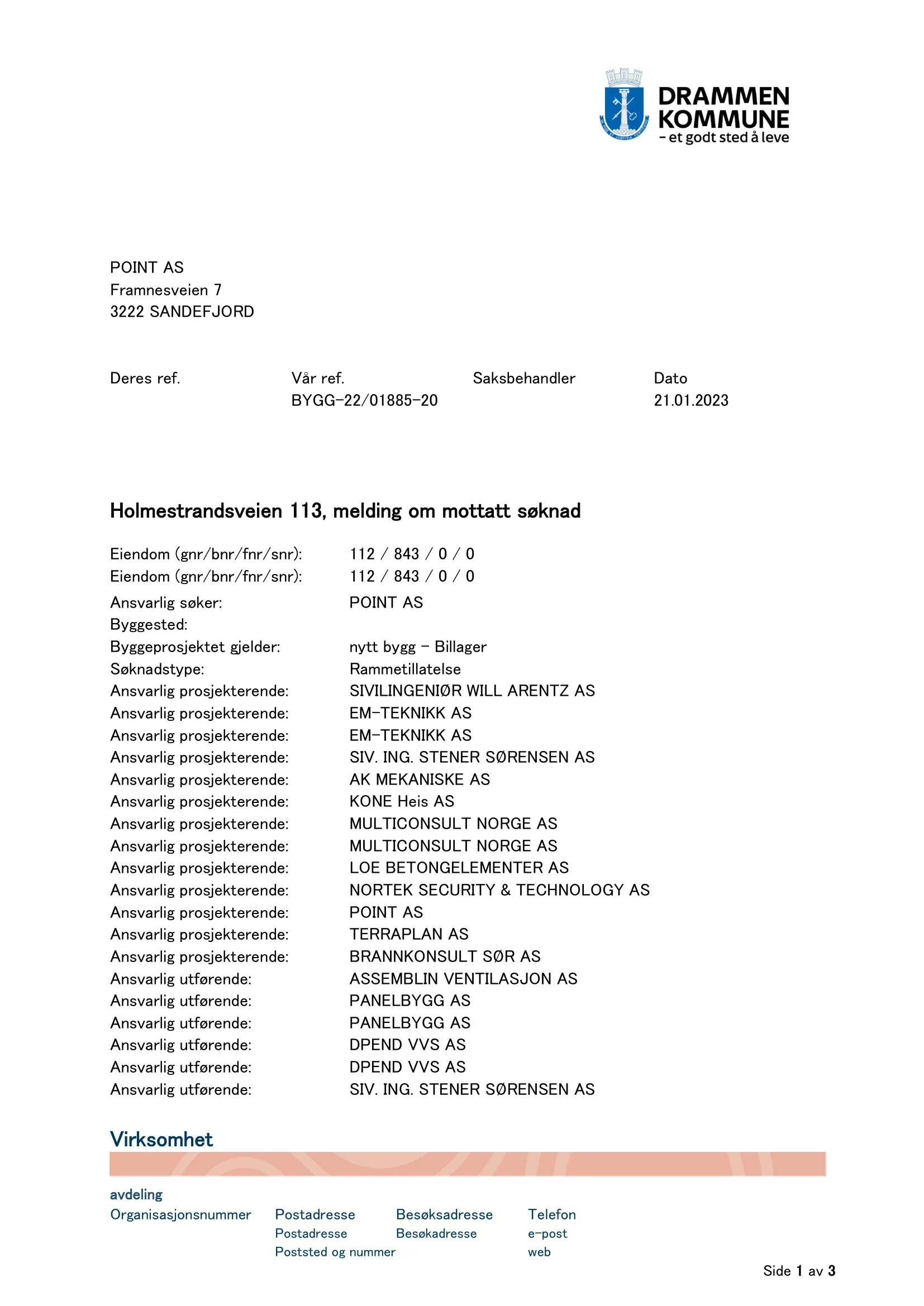 Søknad om rammetillatelse