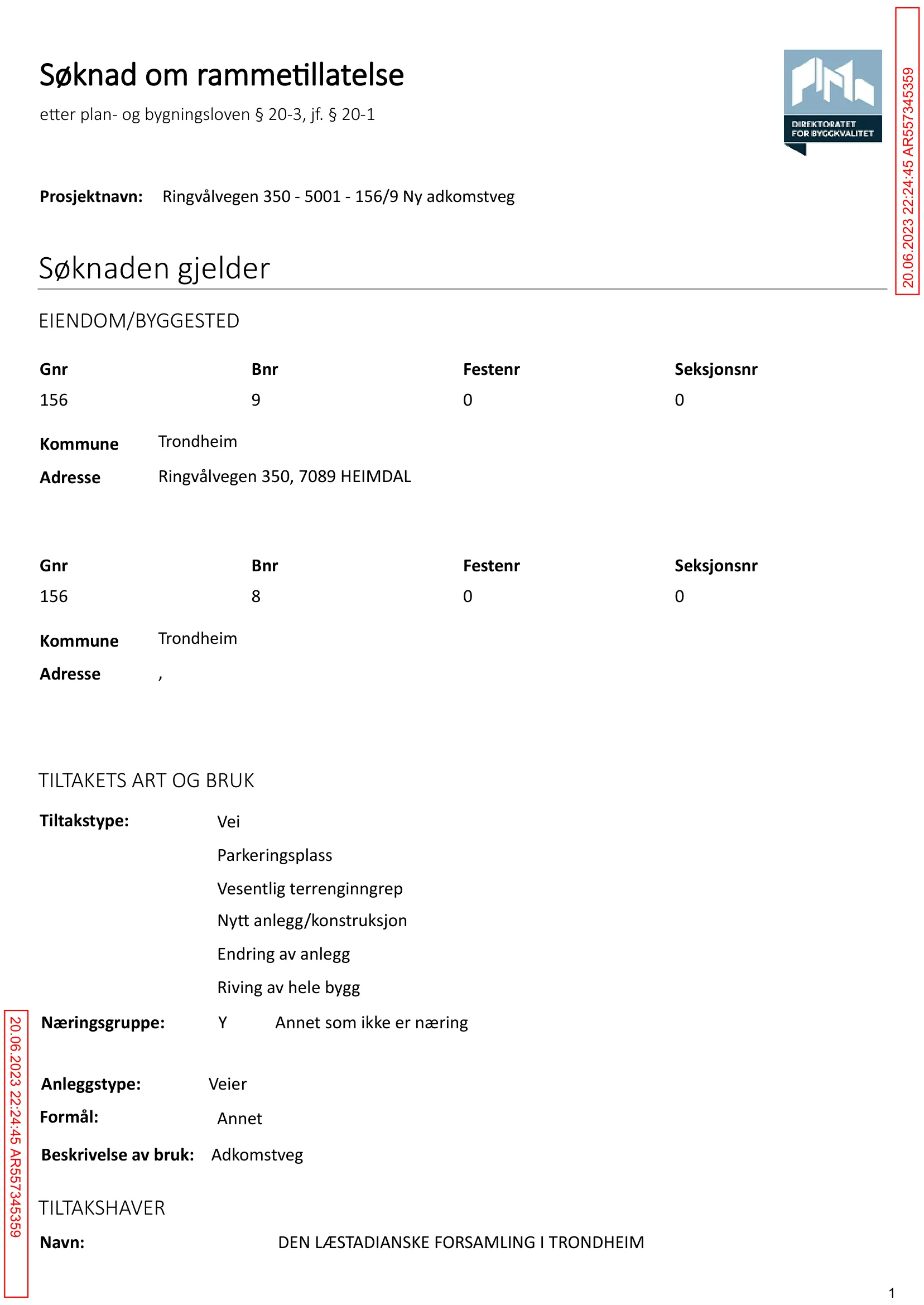 Søknad om rammetillatelse