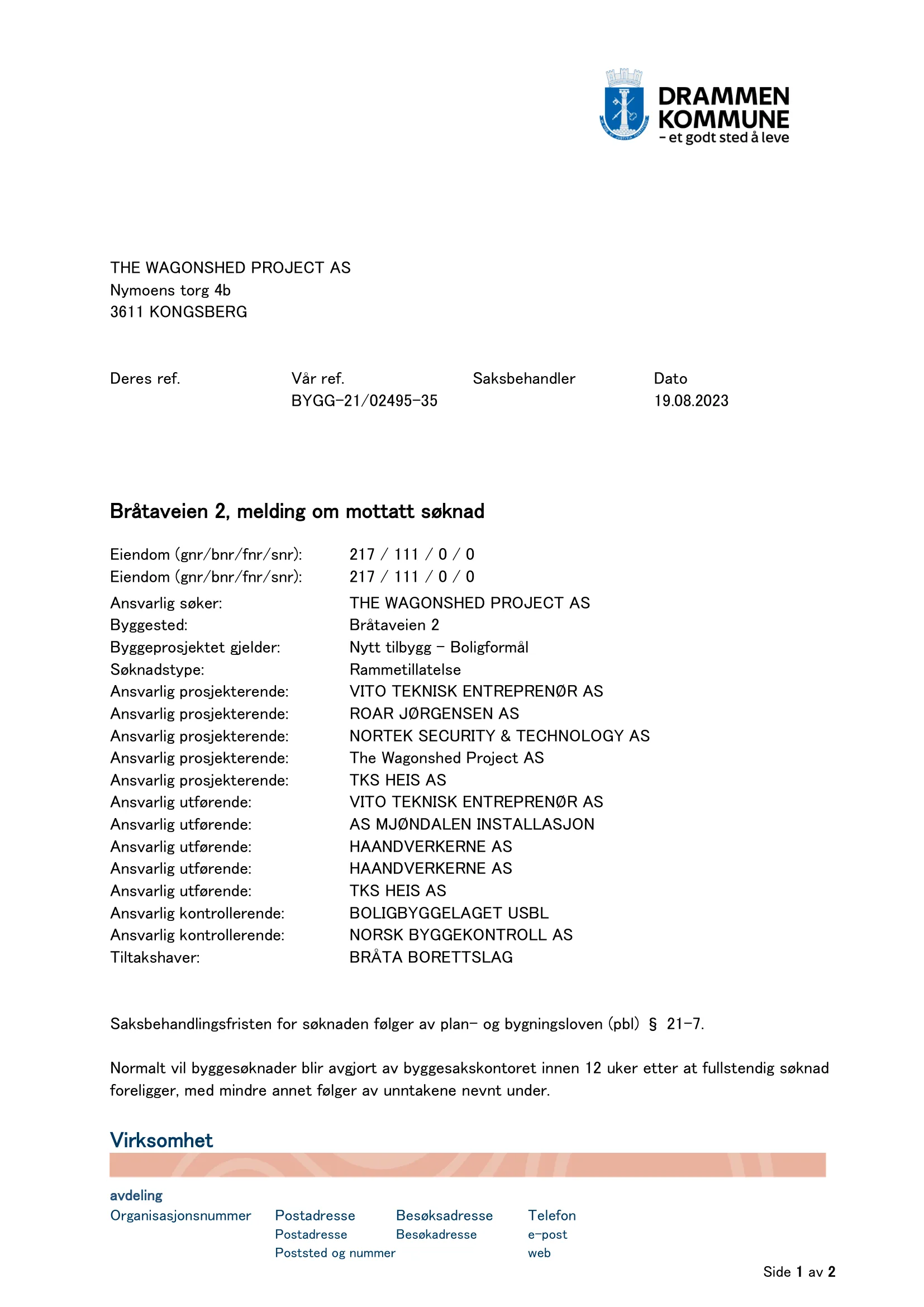 Søknad om rammetillatelse