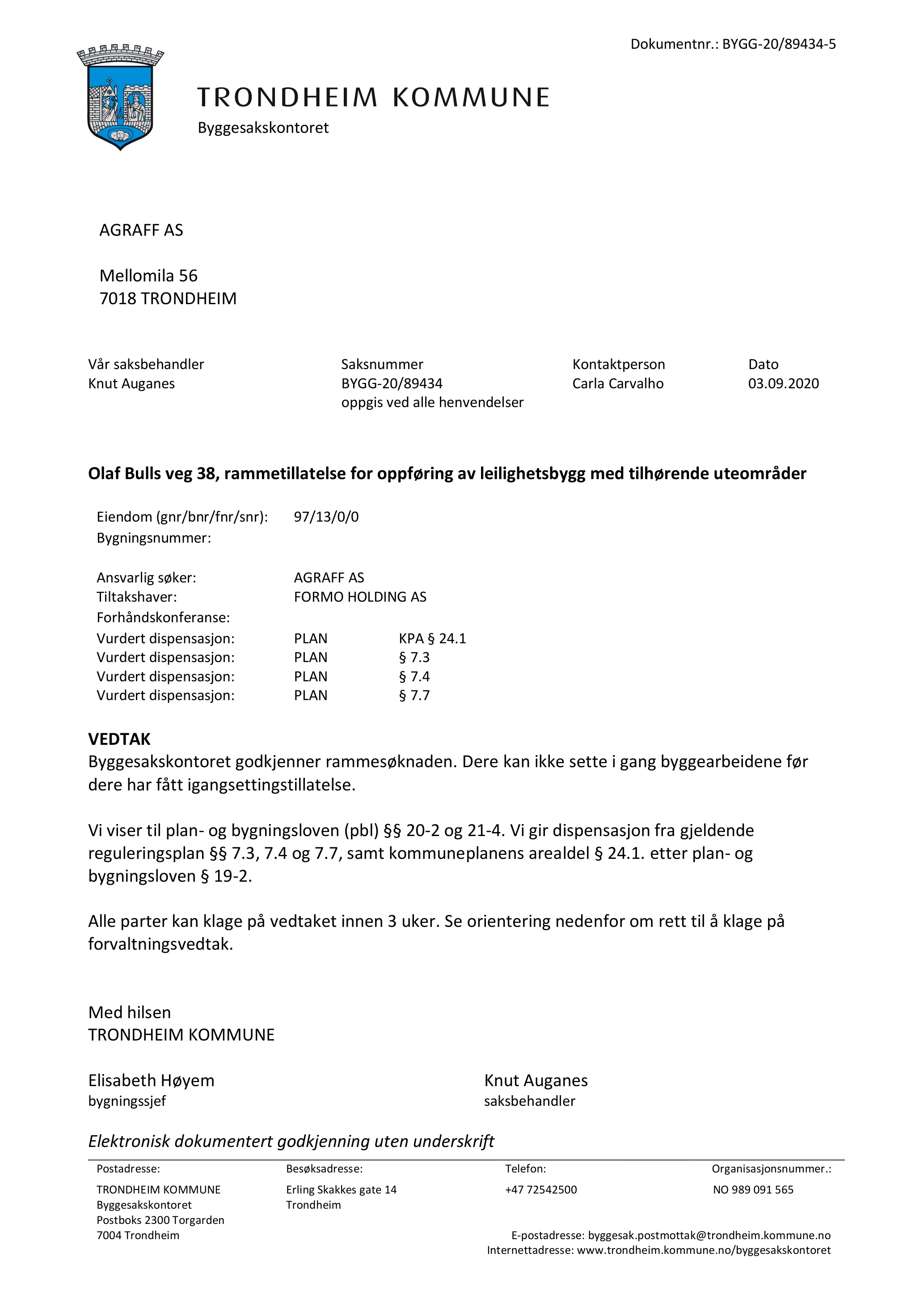 Søknad om rammetillatelse