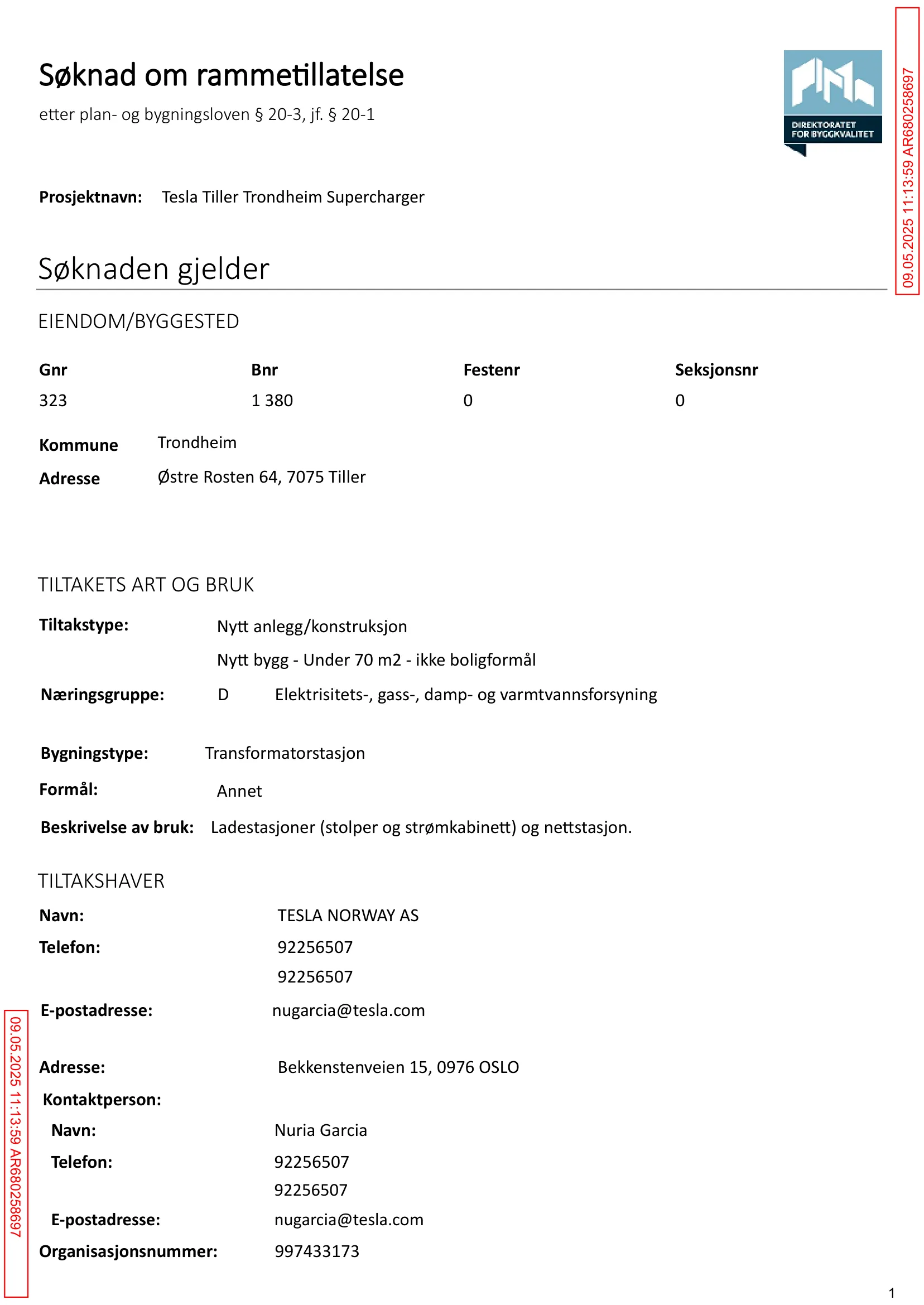 Søknad om rammetillatelse