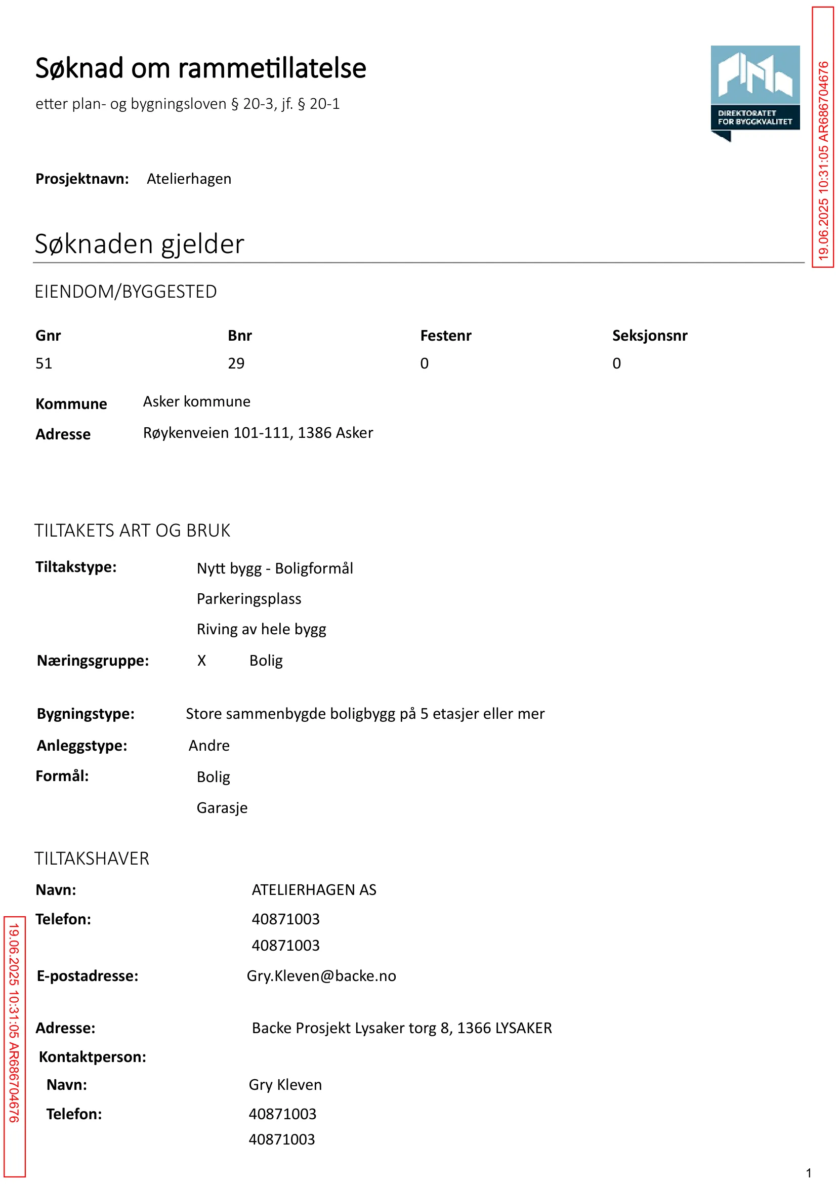 Søknad om rammetillatelse