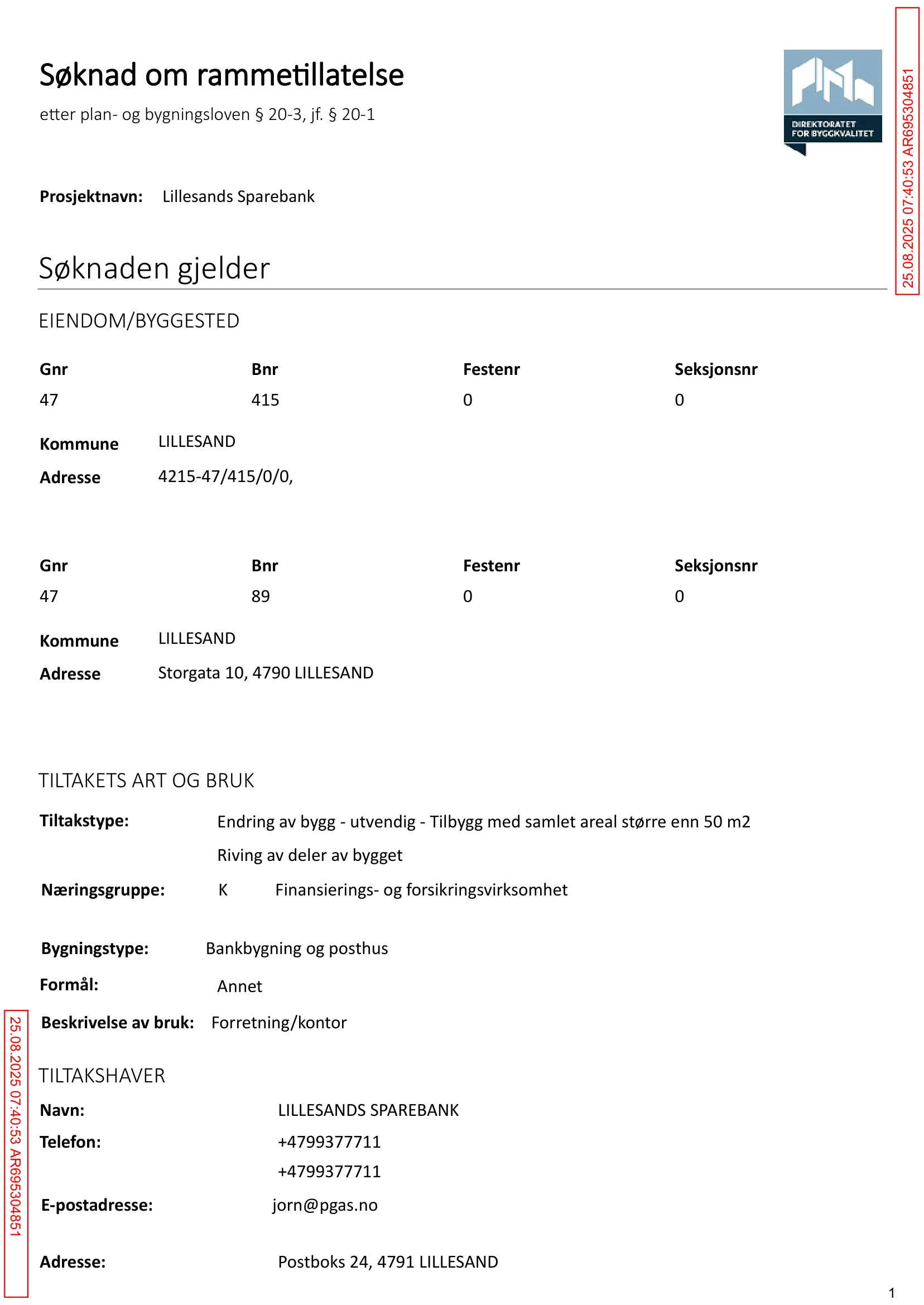 Søknad om rammetillatelse