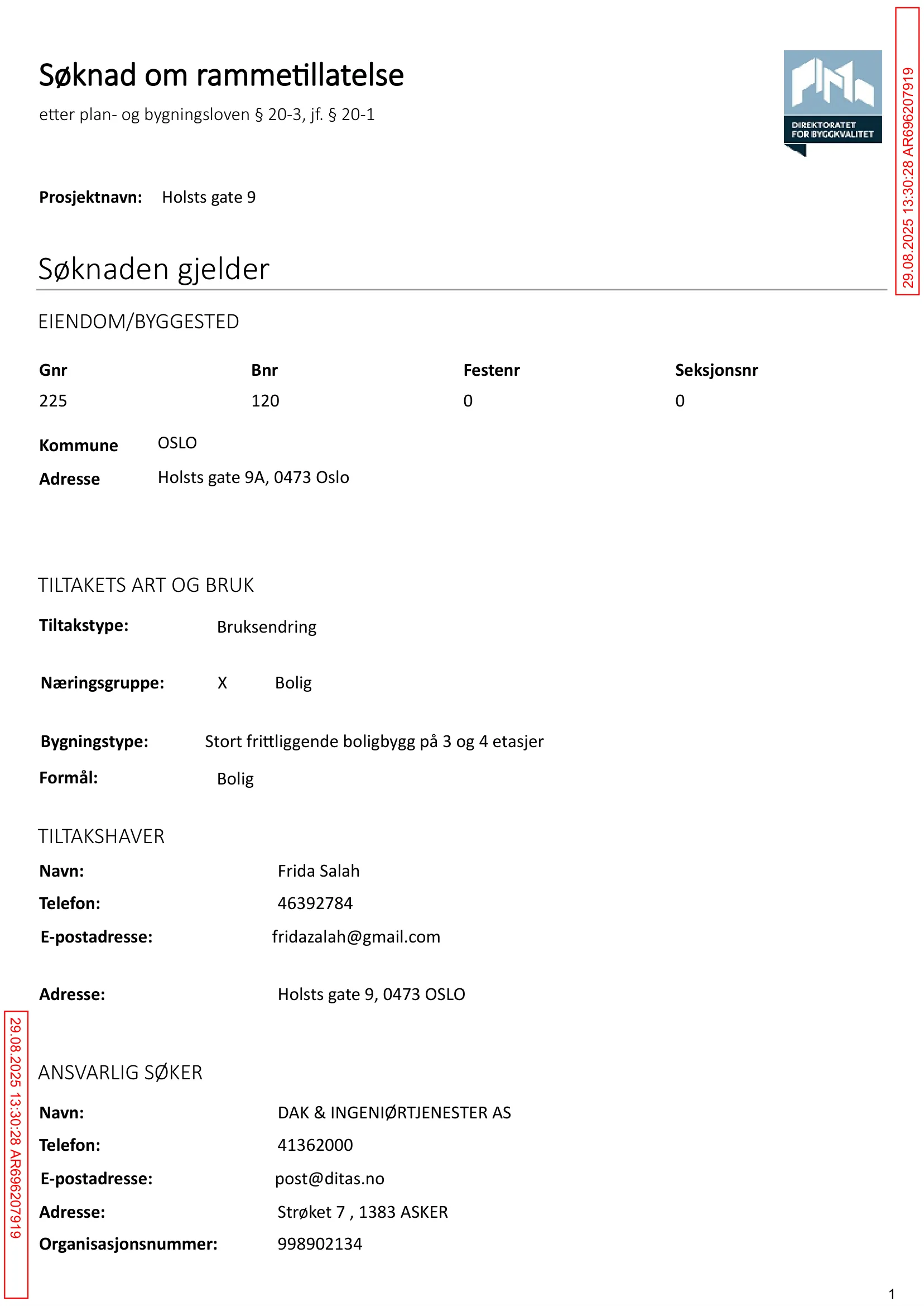 Søknad om rammetillatelse