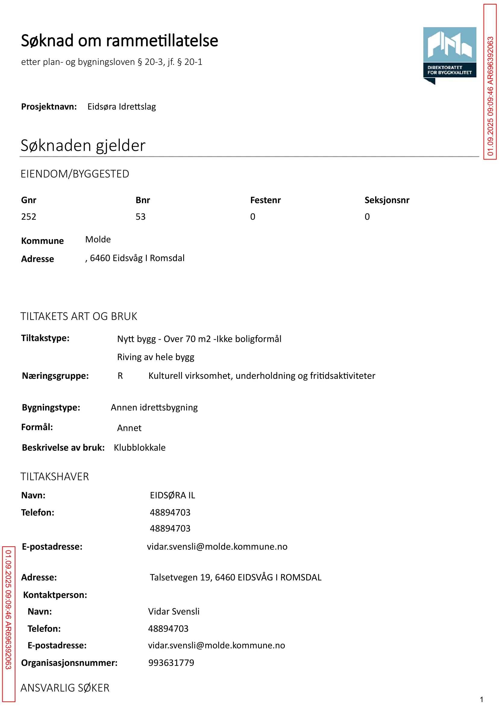 Søknad om rammetillatelse