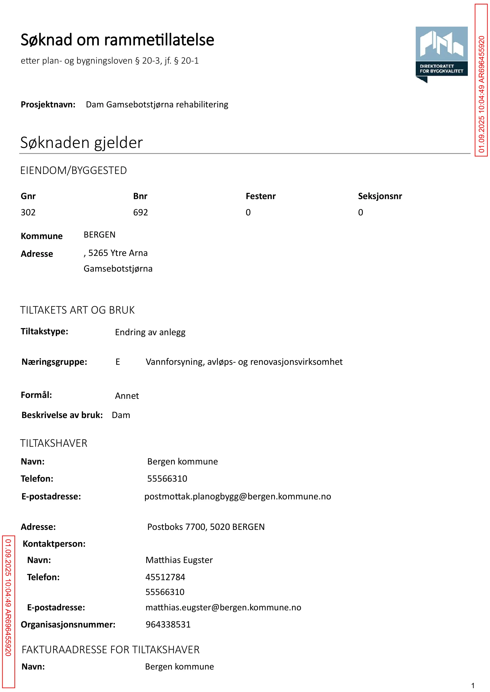 Søknad om rammetillatelse