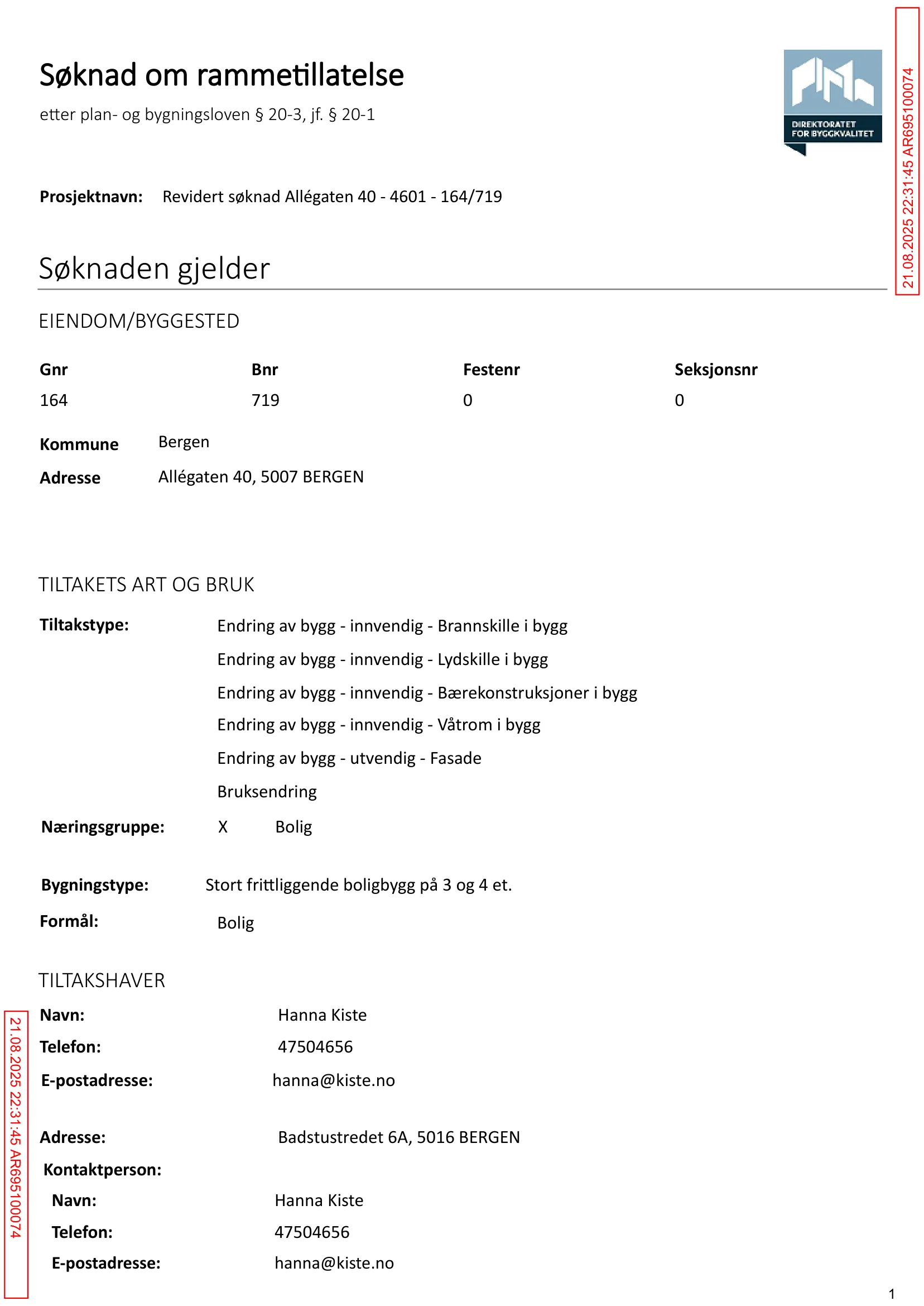 Søknad om rammetillatelse