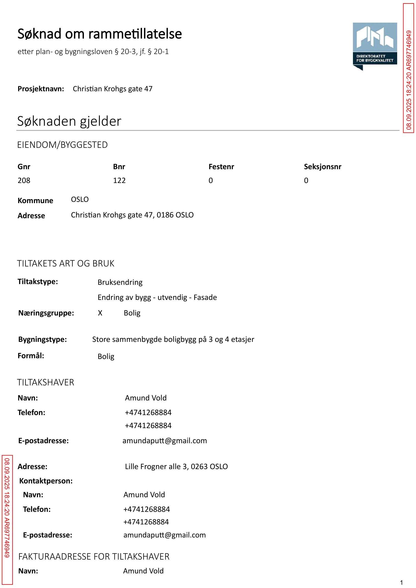 Søknad om rammetillatelse