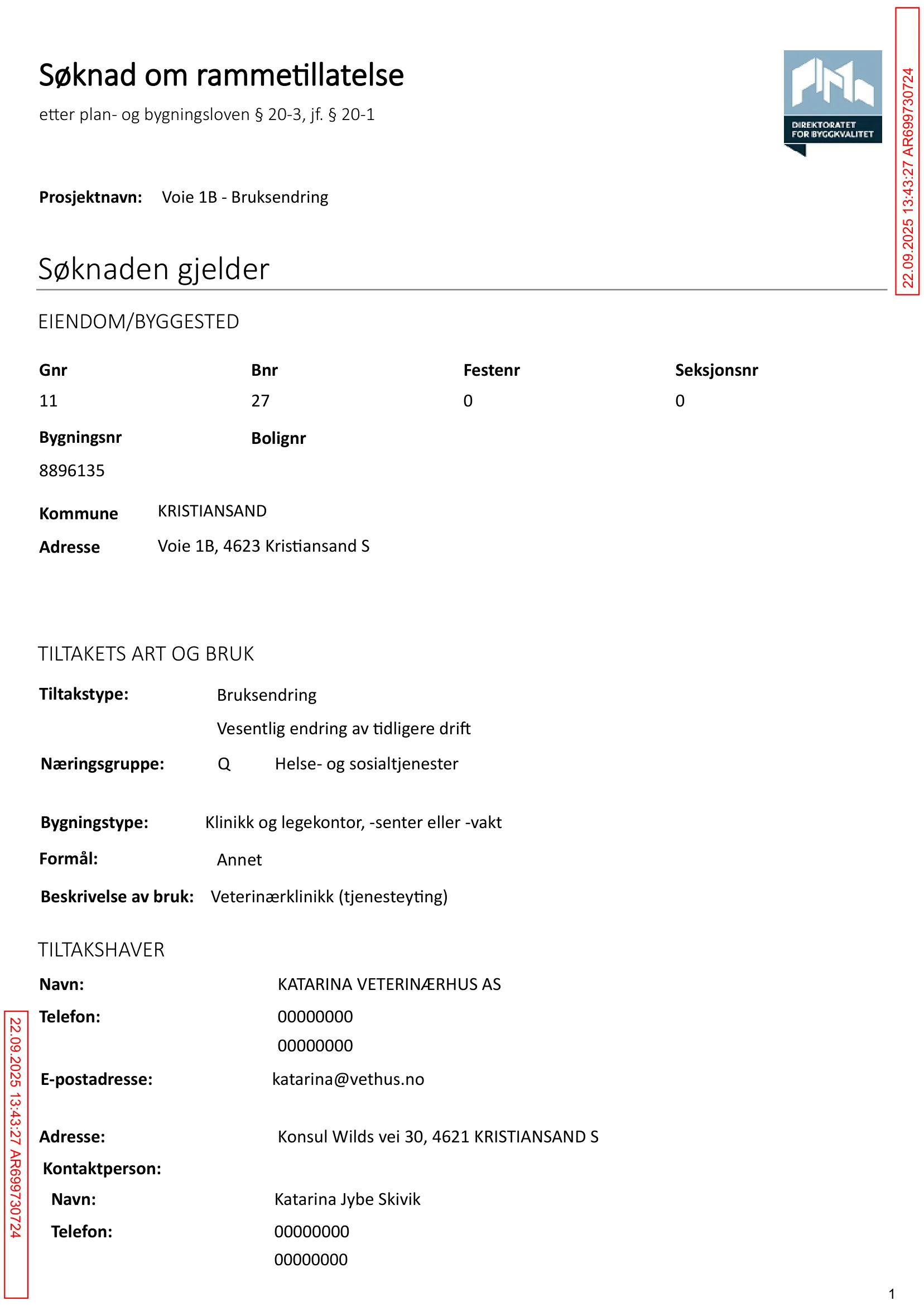 Søknad om rammetillatelse