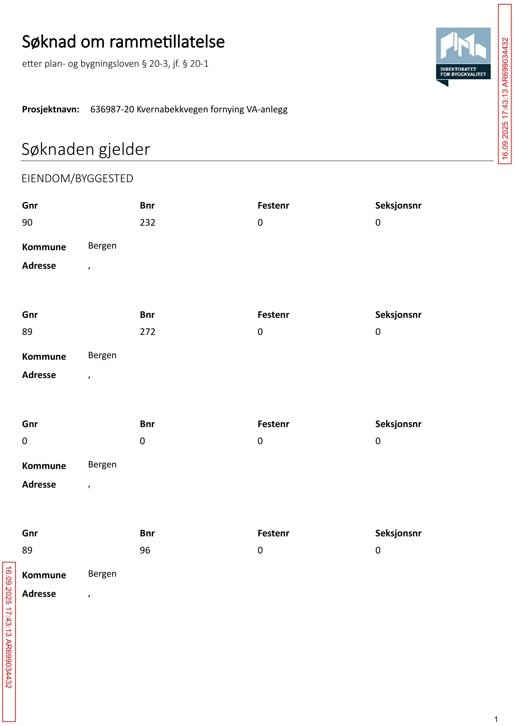 Søknad om rammetillatelse